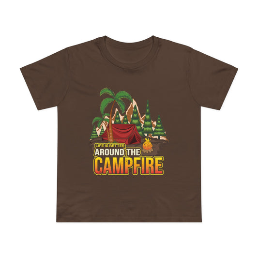 Women's Campfire Vibes Tee - Life is Better Around the Campfire Shirt
