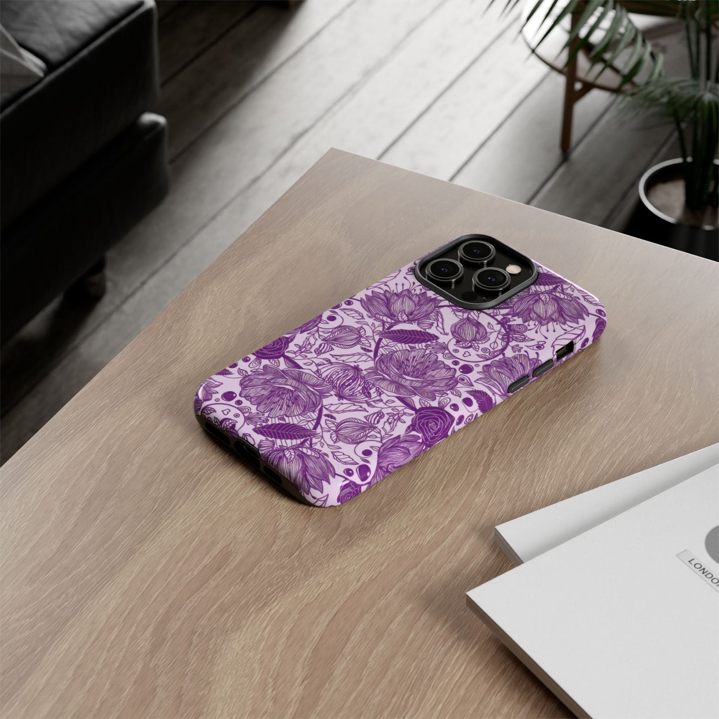 Graphical Garden: Purple Edition iPhone Tough Cases