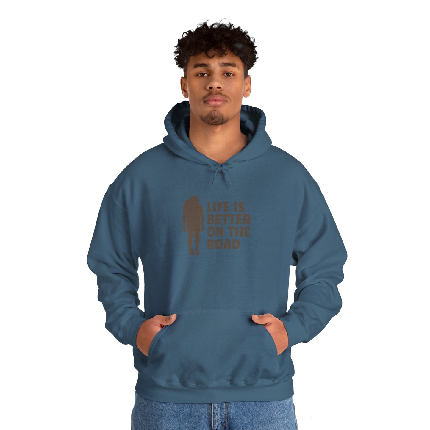 Life Is Better On The Road Unisex Heavy Blend™ Hooded Sweatshirt