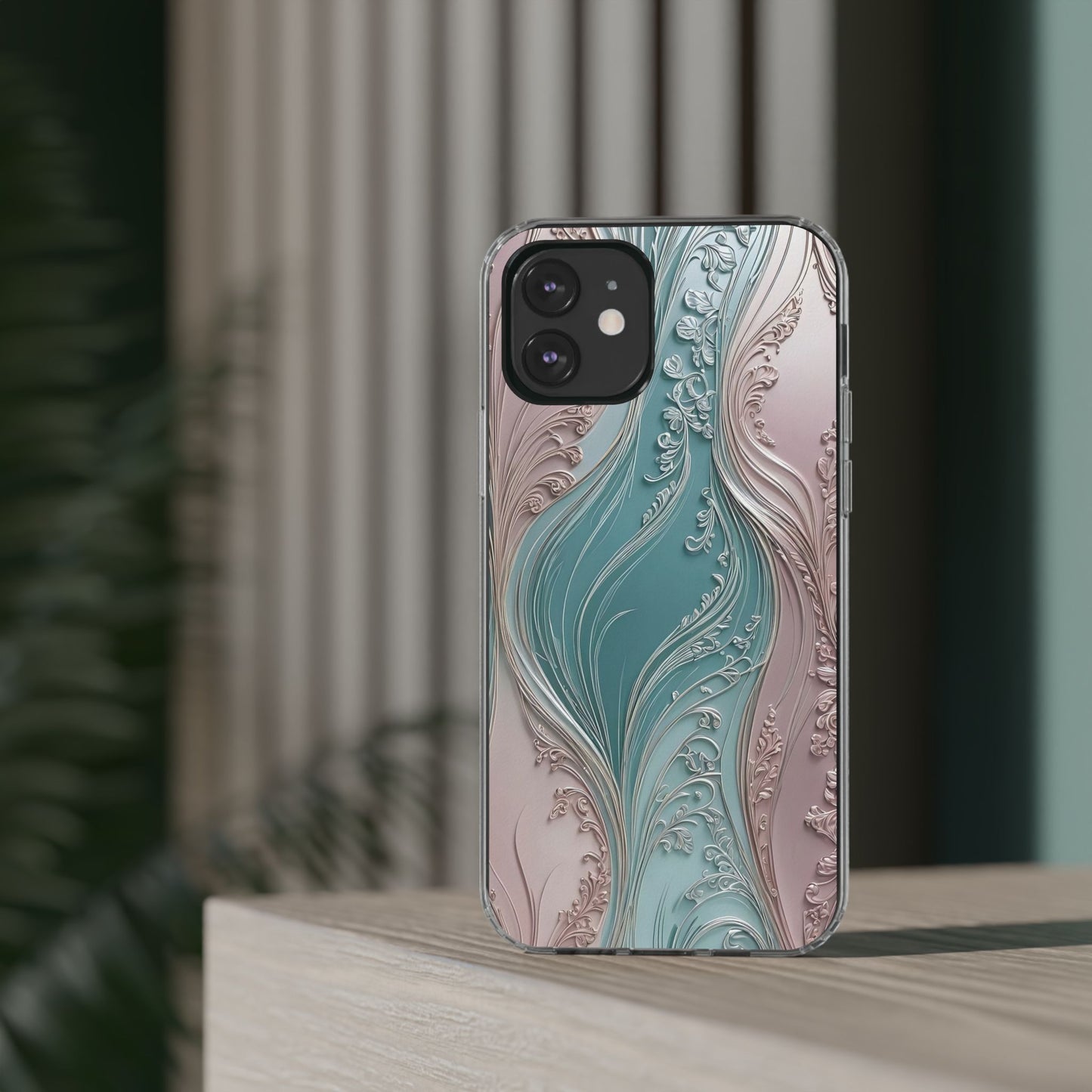 Elegant Clear Phone Cases,  Abstract Design