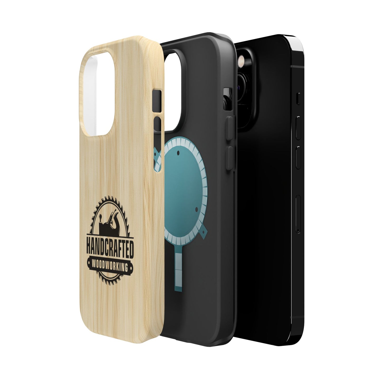 Handcrafted Woodworking Logo Magnetic Phone Cases