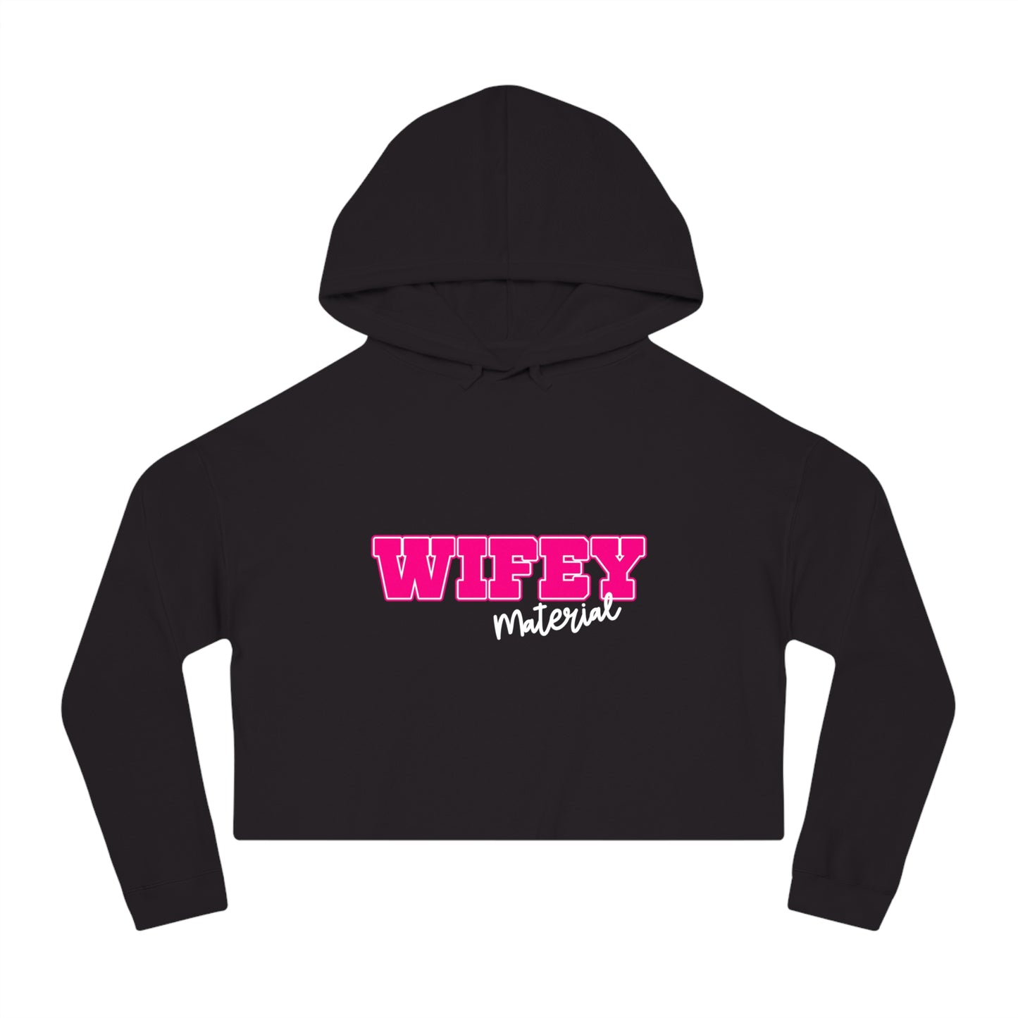 Wifey Material Women’s Cropped Hooded Sweatshirt