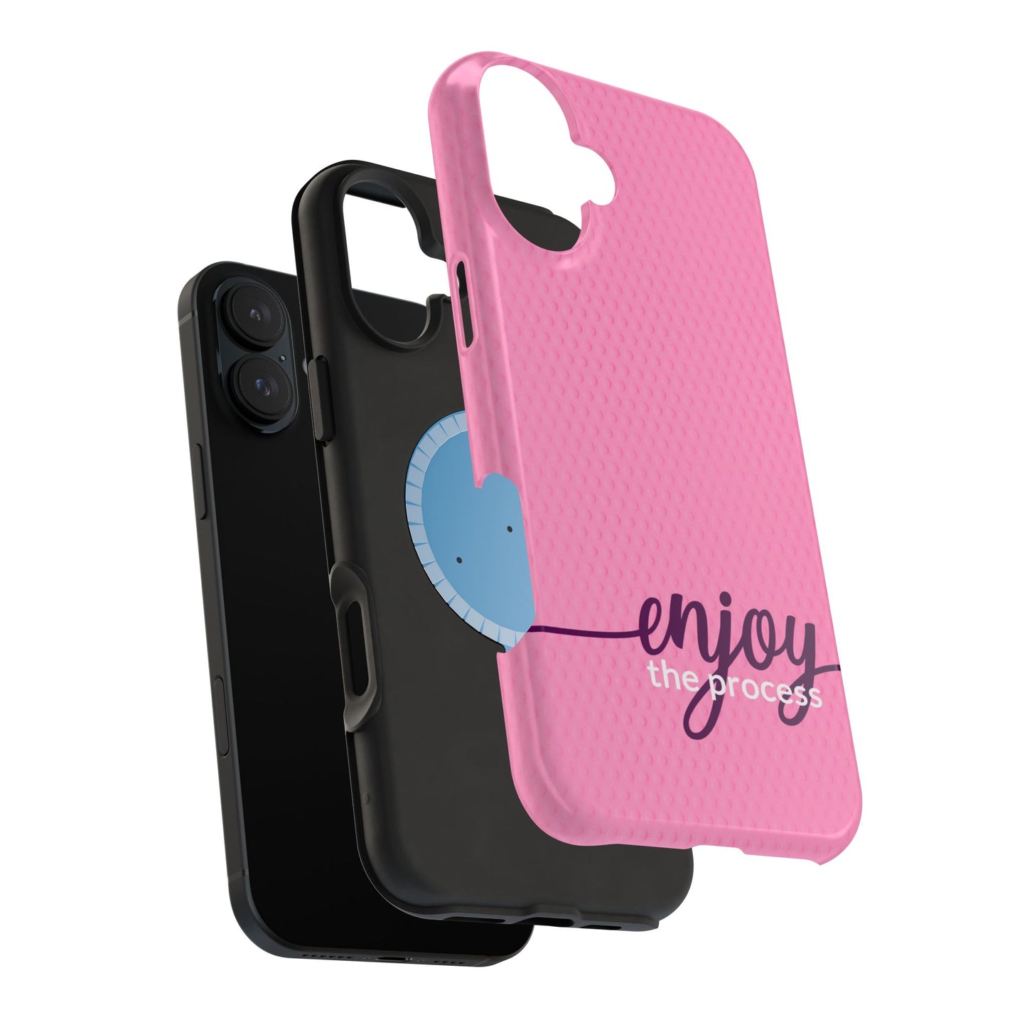 Enjoy the Process Magnetic Case - Motivational Pink Phone Cover for Women