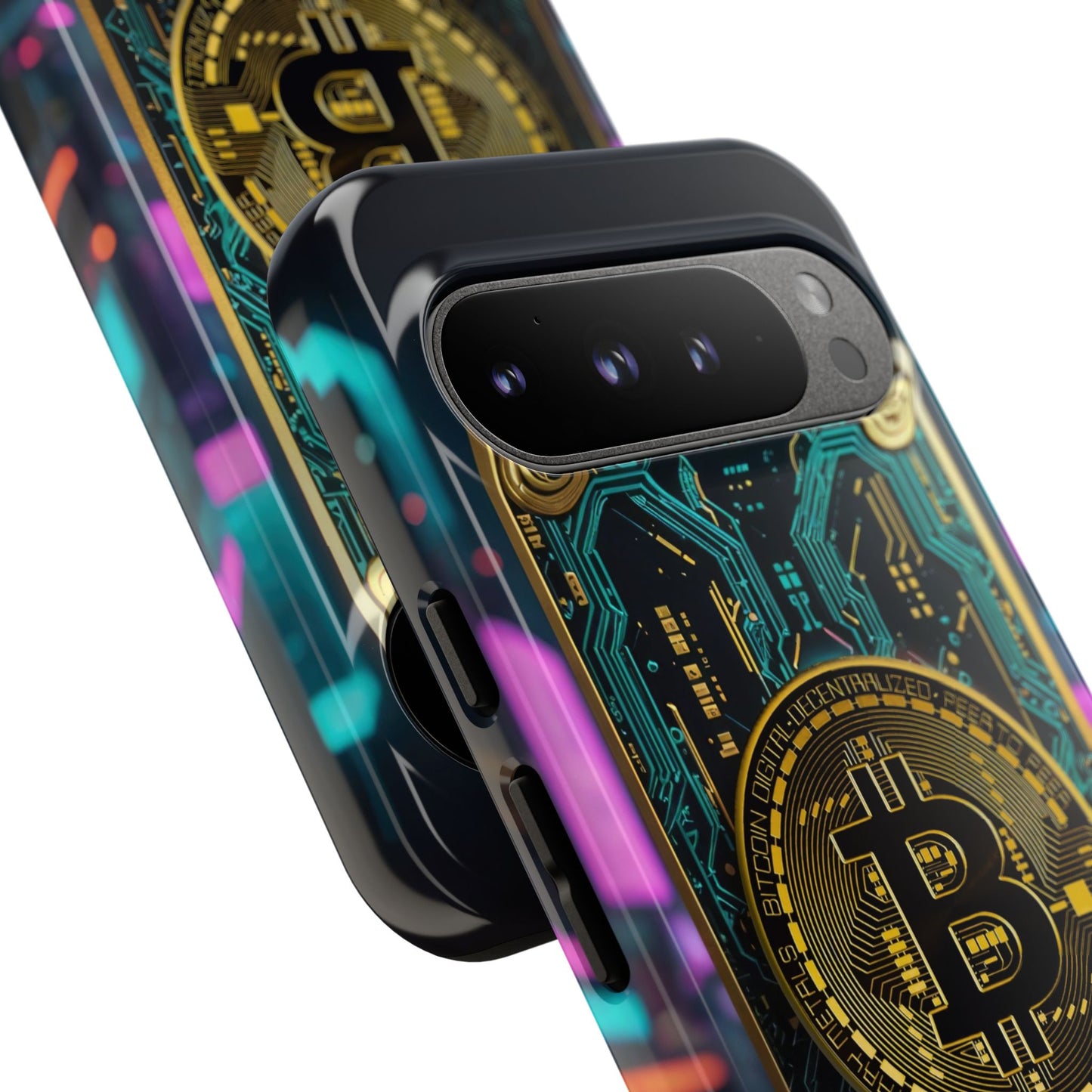 Bitcoin Google Pixel Phone Case - Tough Cases with Cryptocurrency Design