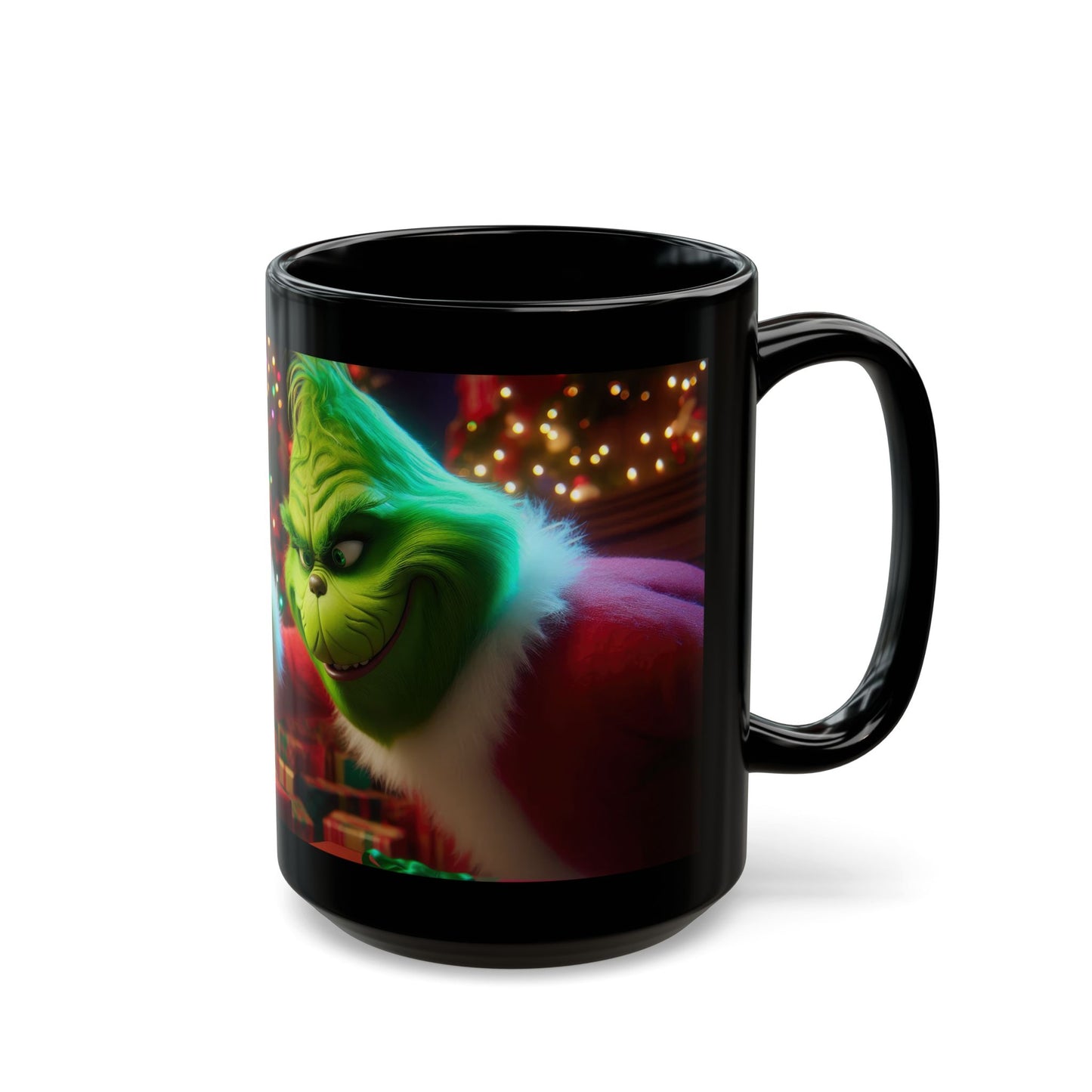 Sneaky Santa Black Mug - 11oz, 15oz