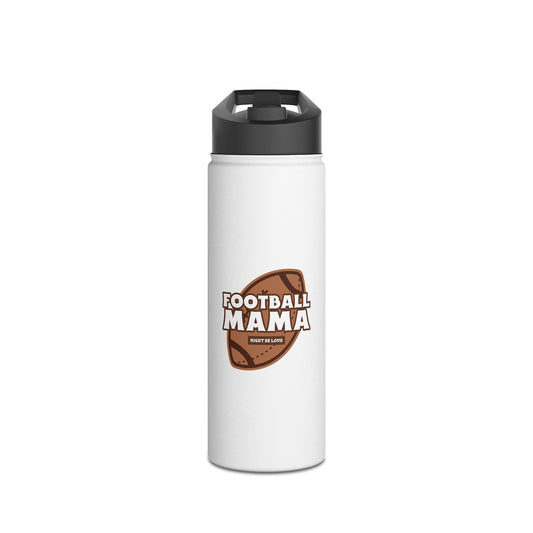 Football Mama Stainless Steel Water Bottle, Standard Lid