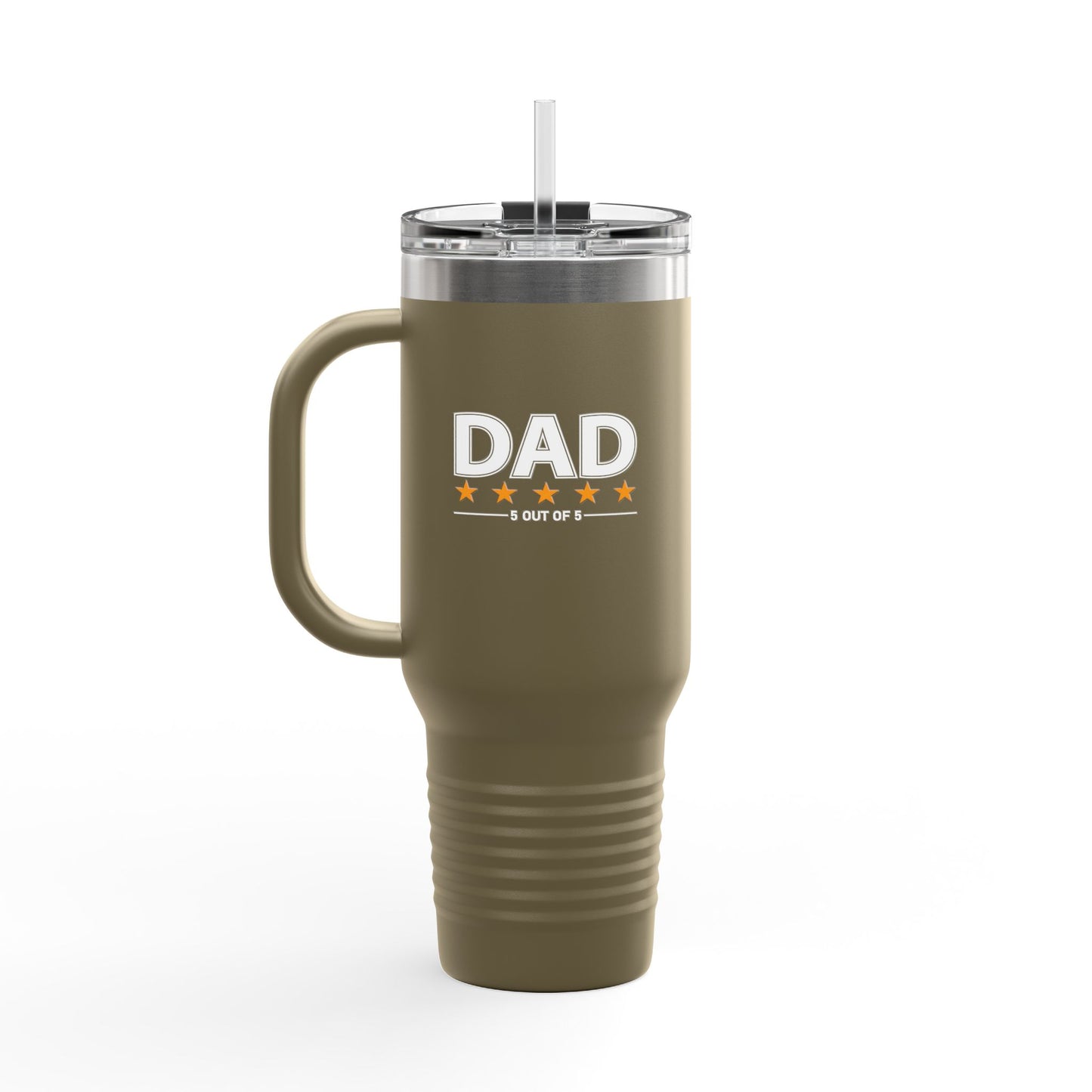 Dad 5 out of 5 40oz Insulated Travel Mug