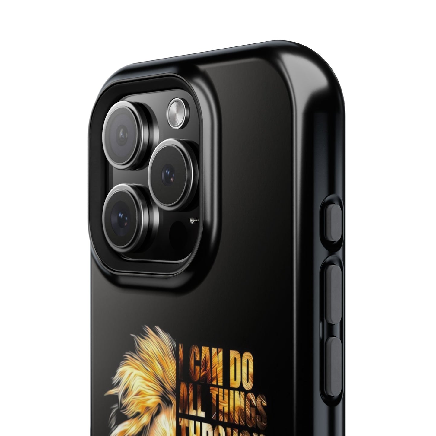 Inspirational Lion Magnetic iPhone Case, Strength & Faith, Christian Accessories