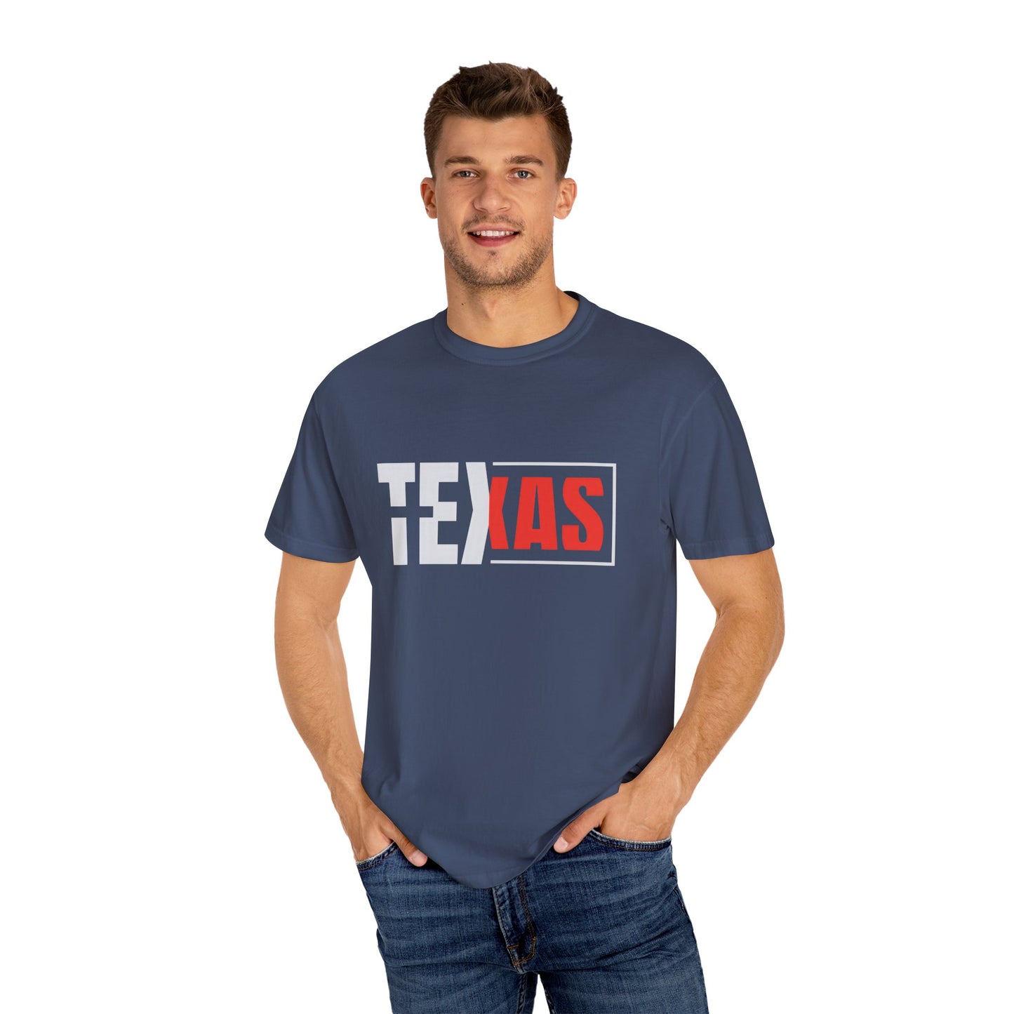 Texas Graphic Unisex Garment-Dyed T-Shirt - Casual Style for State Pride