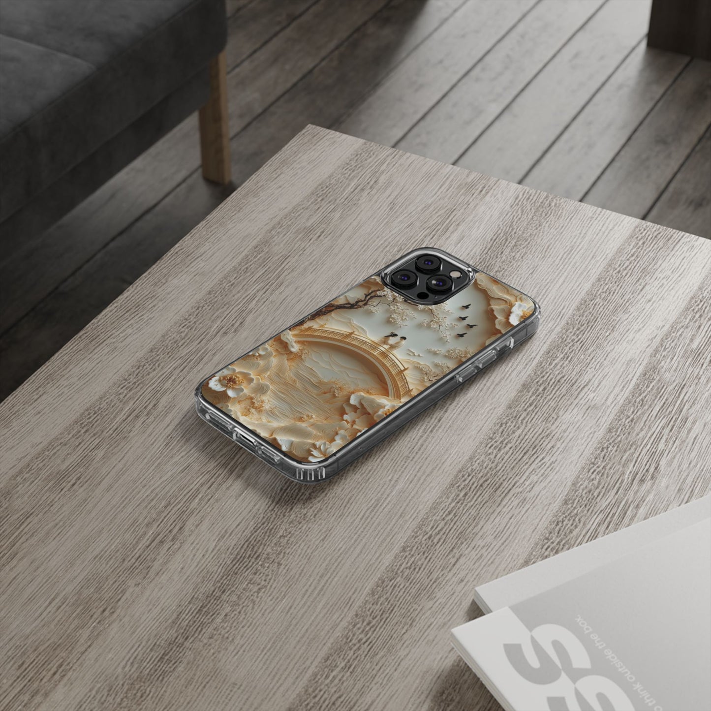 Romantic Couple 3D Effect Clear Cases,  Artistic Protective Cover