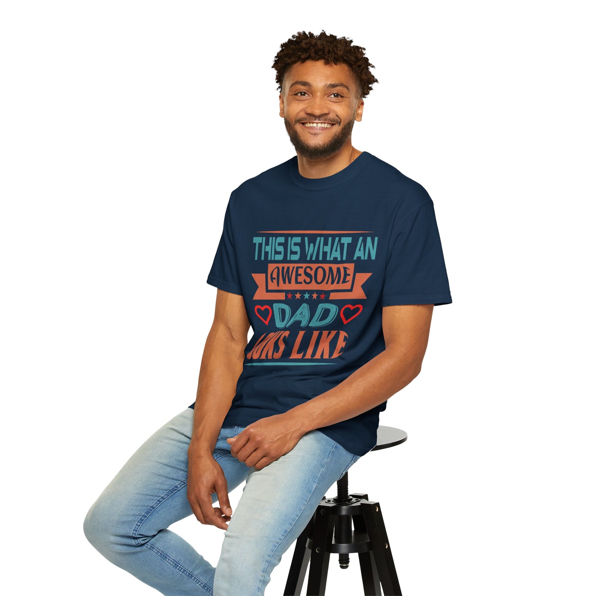 Awesome Dad Garment-Dyed T-Shirt - Perfect Father's Day Gift