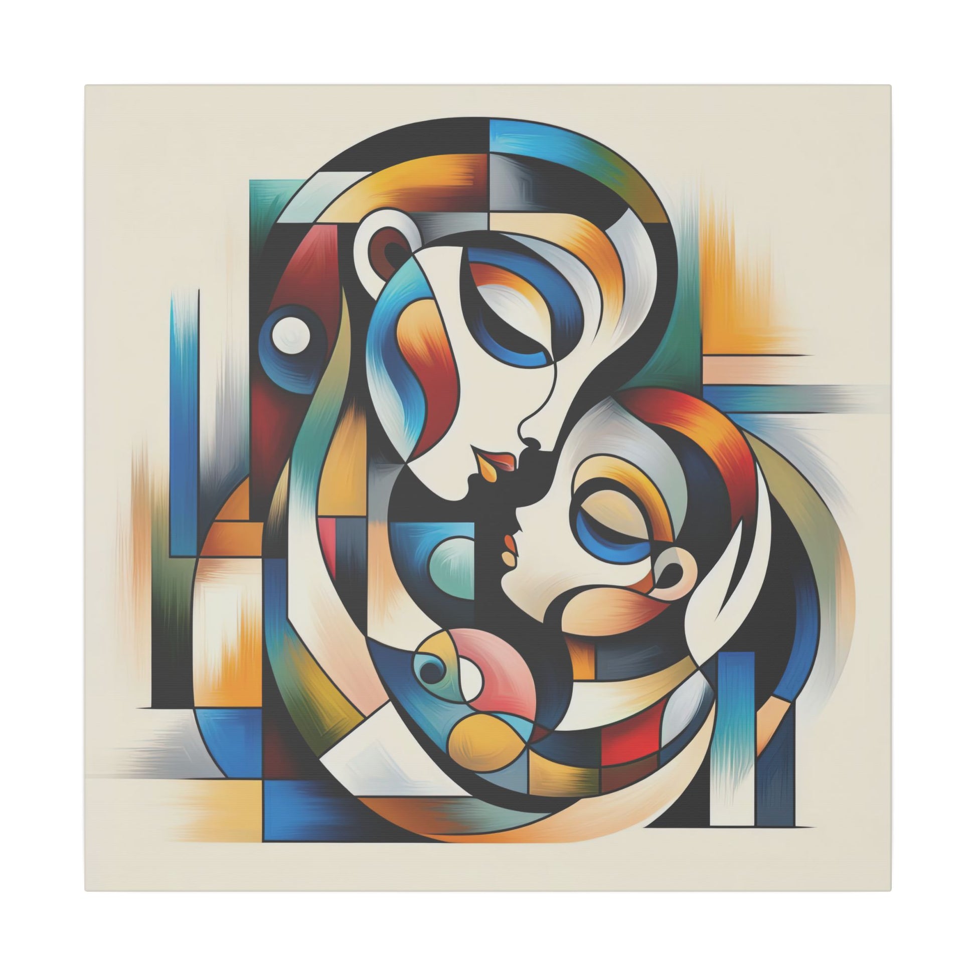 Motherhood in Shapes - Canvas Print