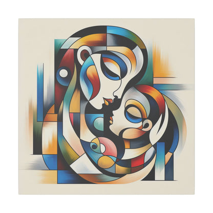 Motherhood in Shapes - Canvas Print