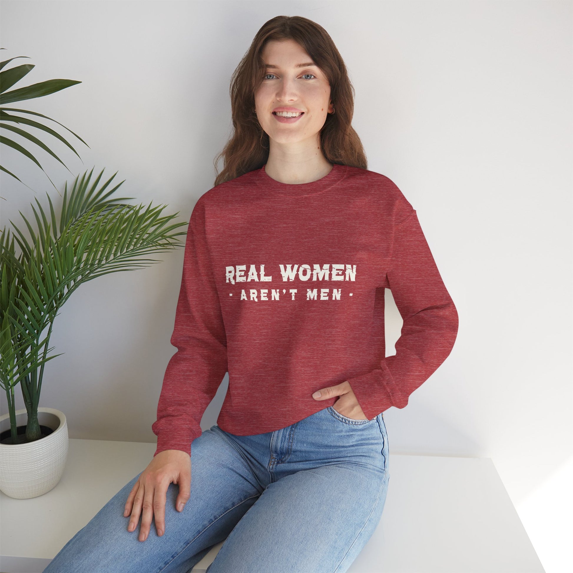 Real Women Unisex Heavy Blend™ Crewneck Sweatshirt 50% cotton and 50% polyester