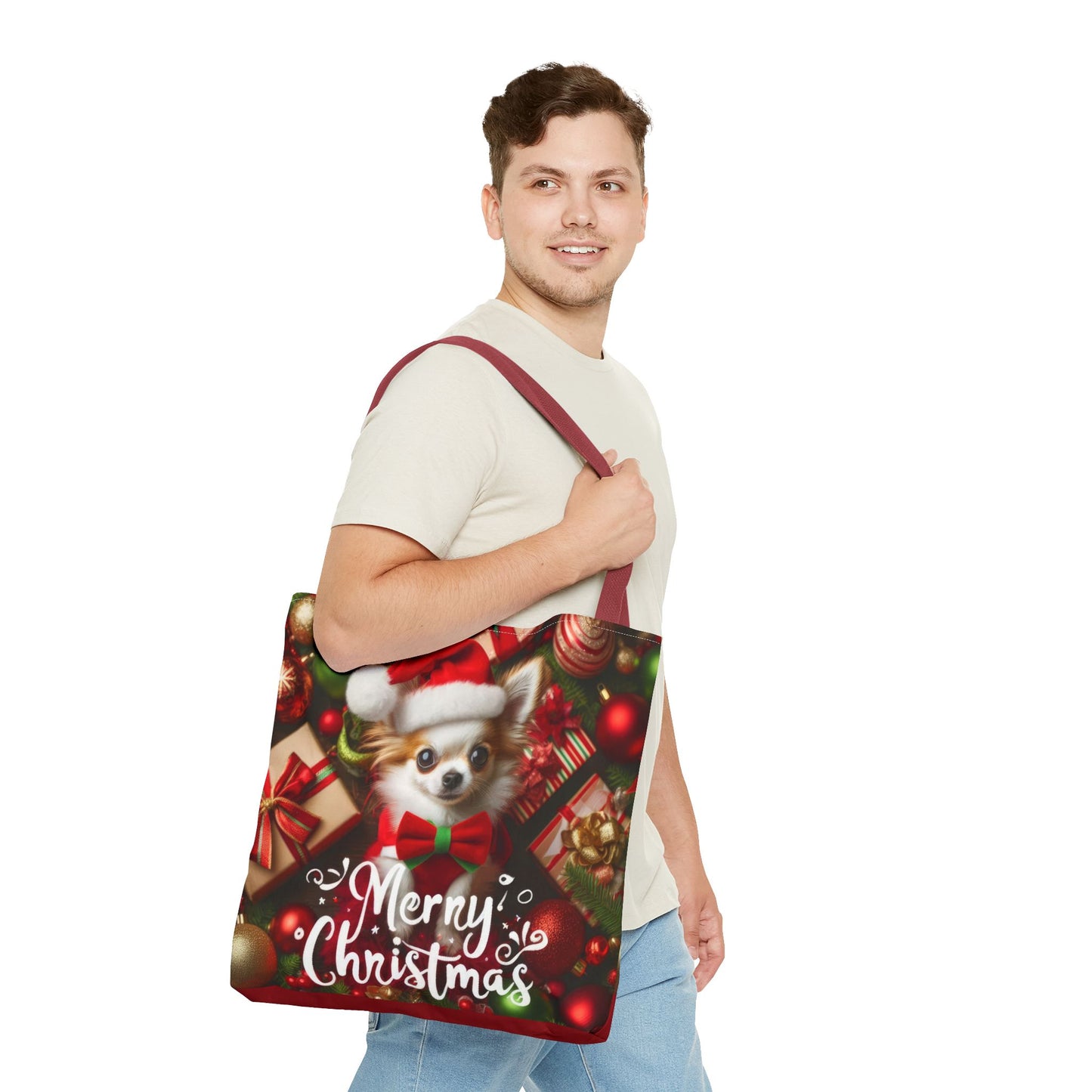 Merry Chihuahua Tote Bag (AOP)