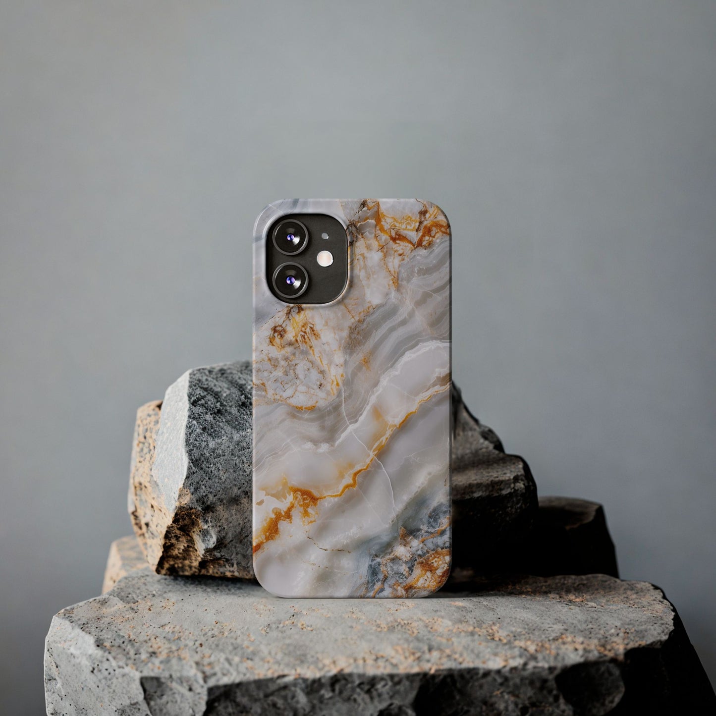 Pure Elegance Marble Slim Phone Cases, Modern Tech Decor