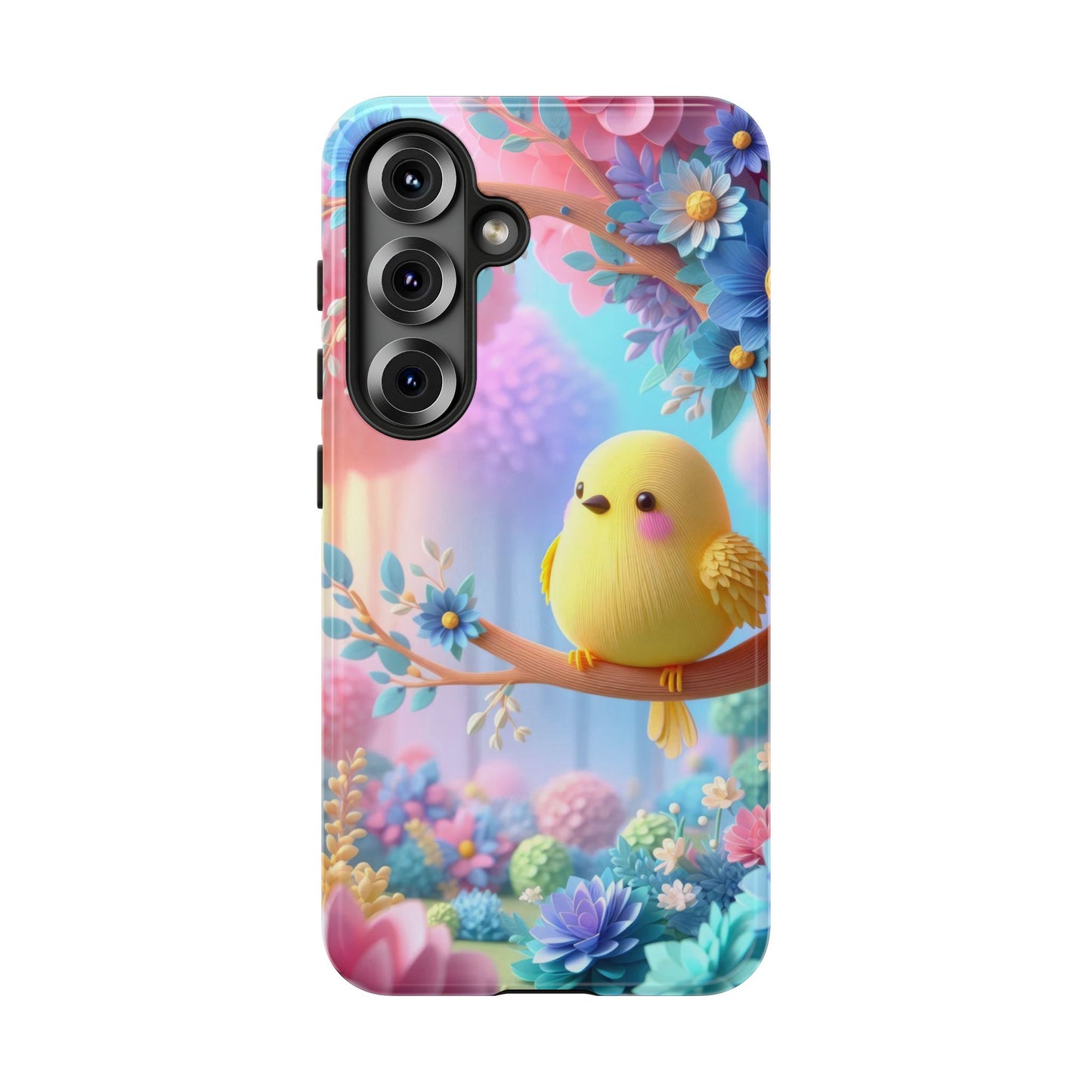 Colorful Bird Samsung Phone Case, Spring Vibe Mobile Shell