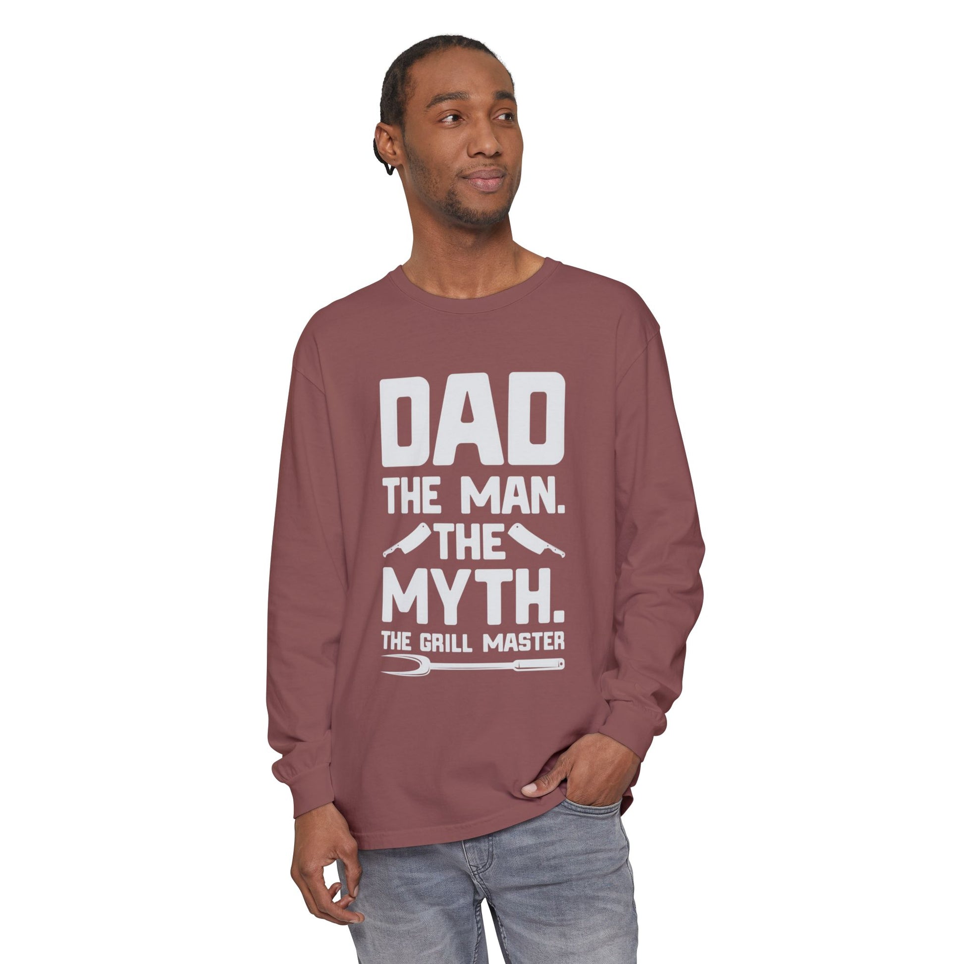 Dad The Man Myth Grill Master Long Sleeve T-Shirt