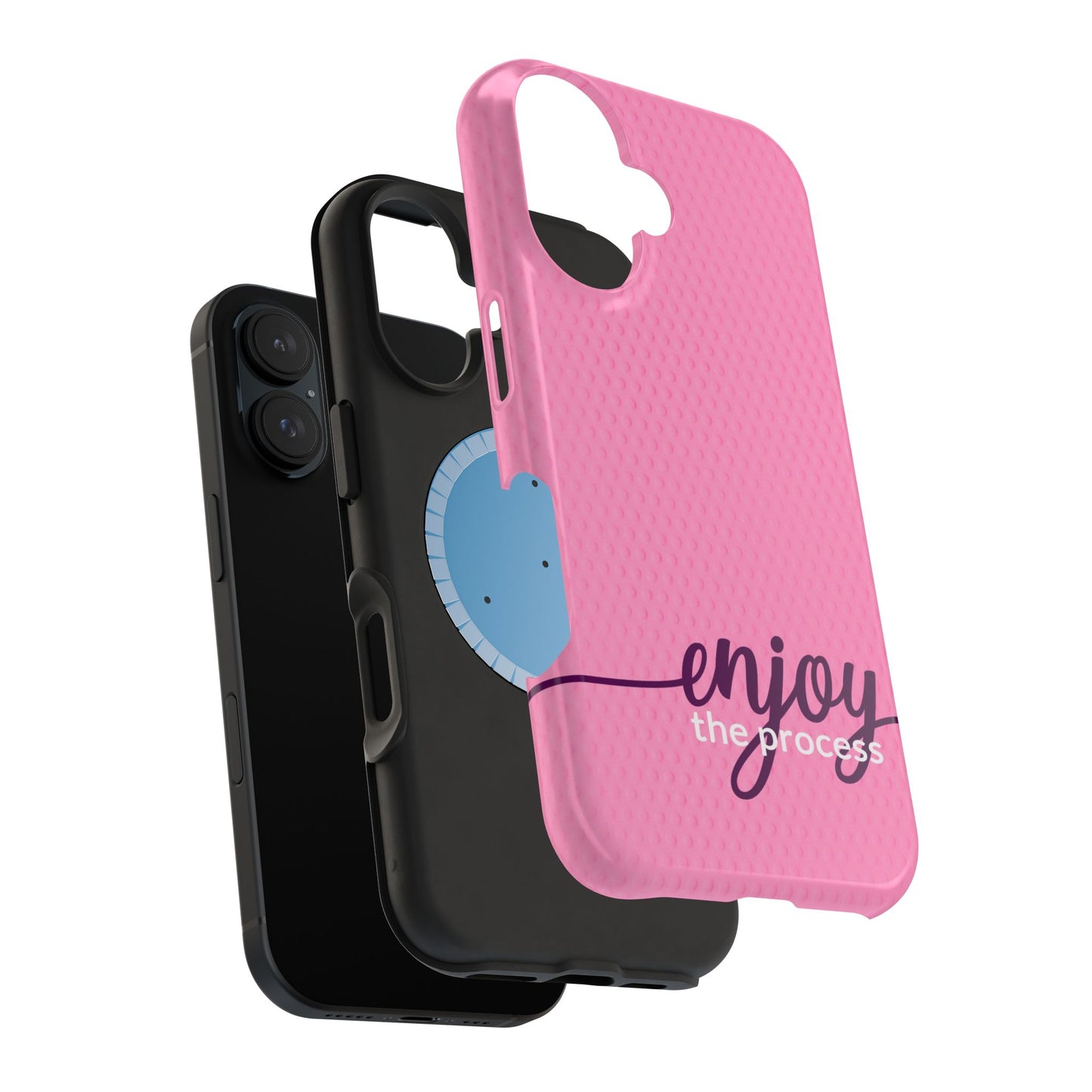 Enjoy the Process Magnetic Case - Motivational Pink Phone Cover for Women