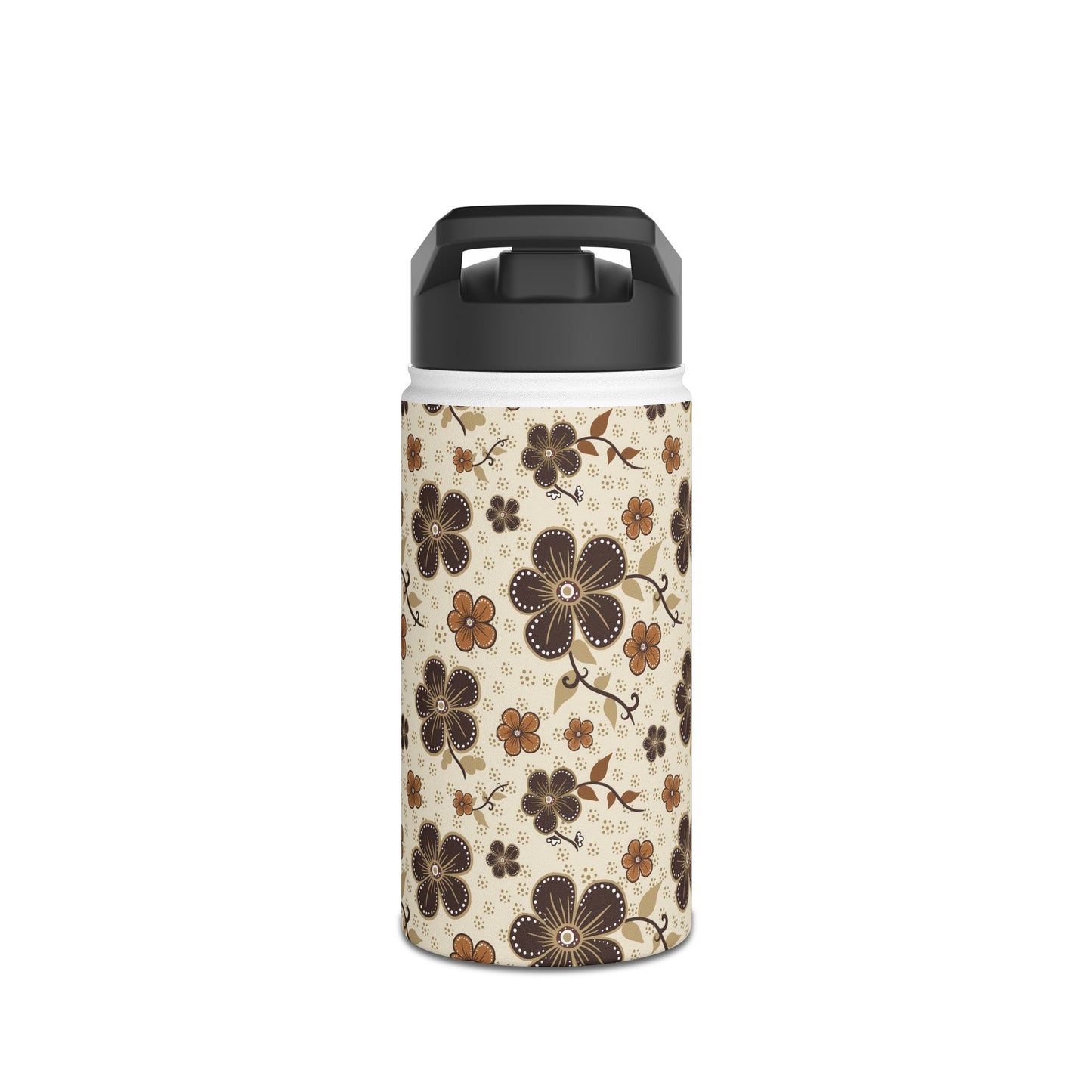 Timeless Elegance Stainless Steel Water Bottle, Standard Lid / Beige