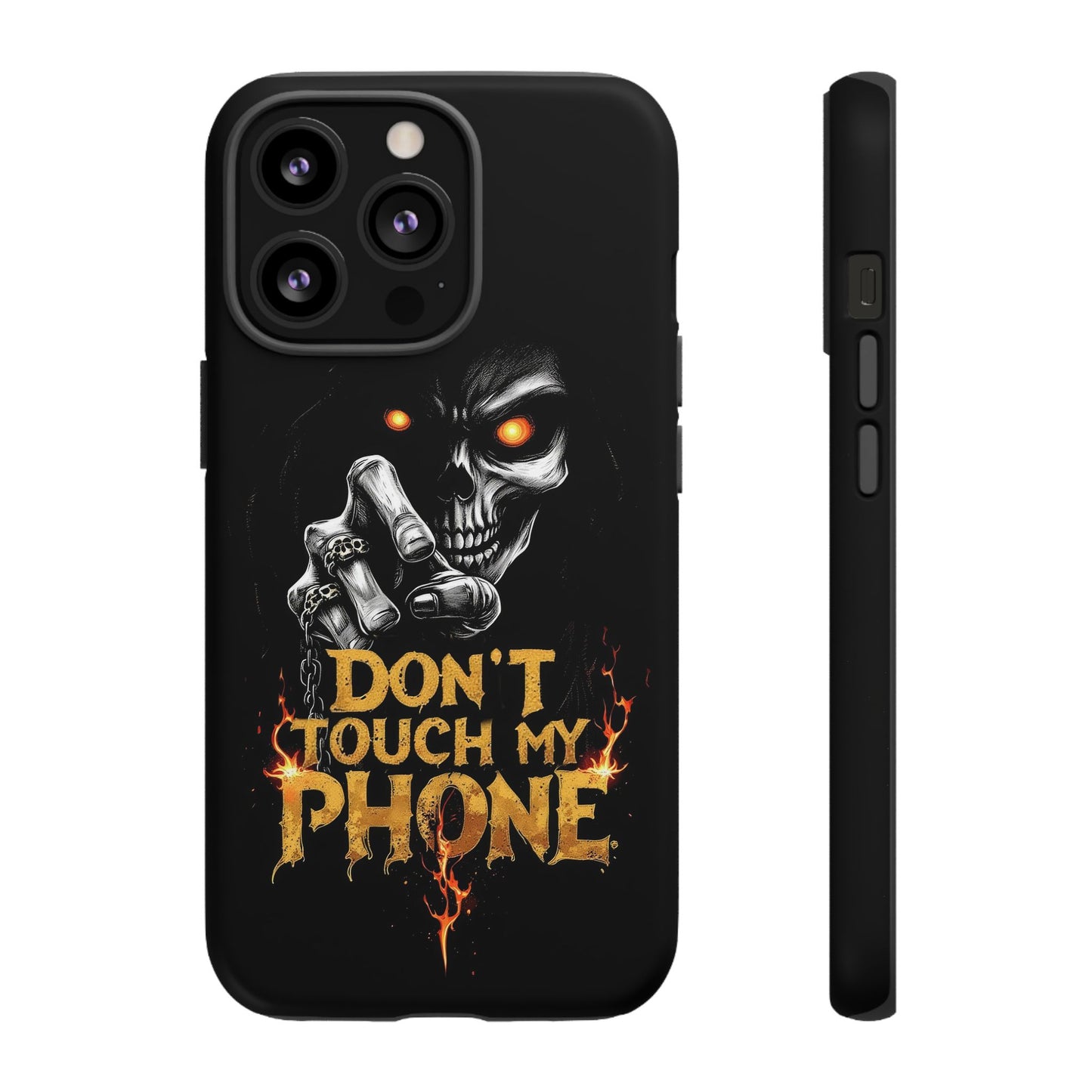 Skull iPhone Tough Cases, Don't Touch My Phone