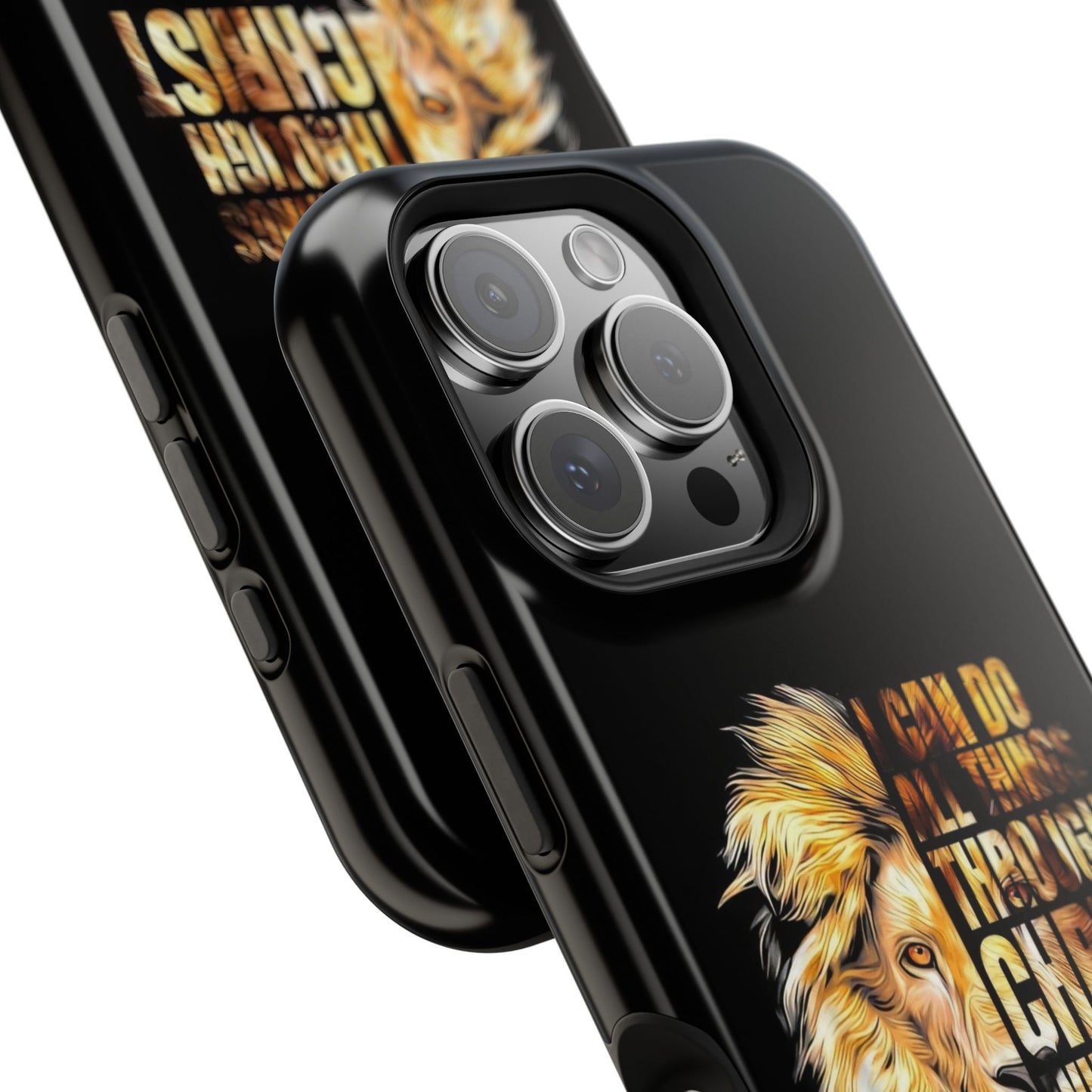 Inspirational Lion Magnetic iPhone Case, Strength & Faith, Christian Accessories