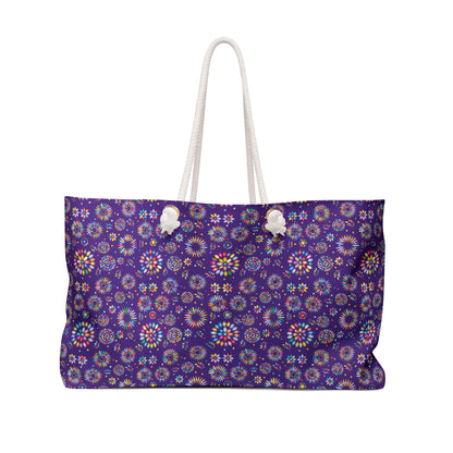Vibrant Vibes: Happy Color Weekender Bag / Purple