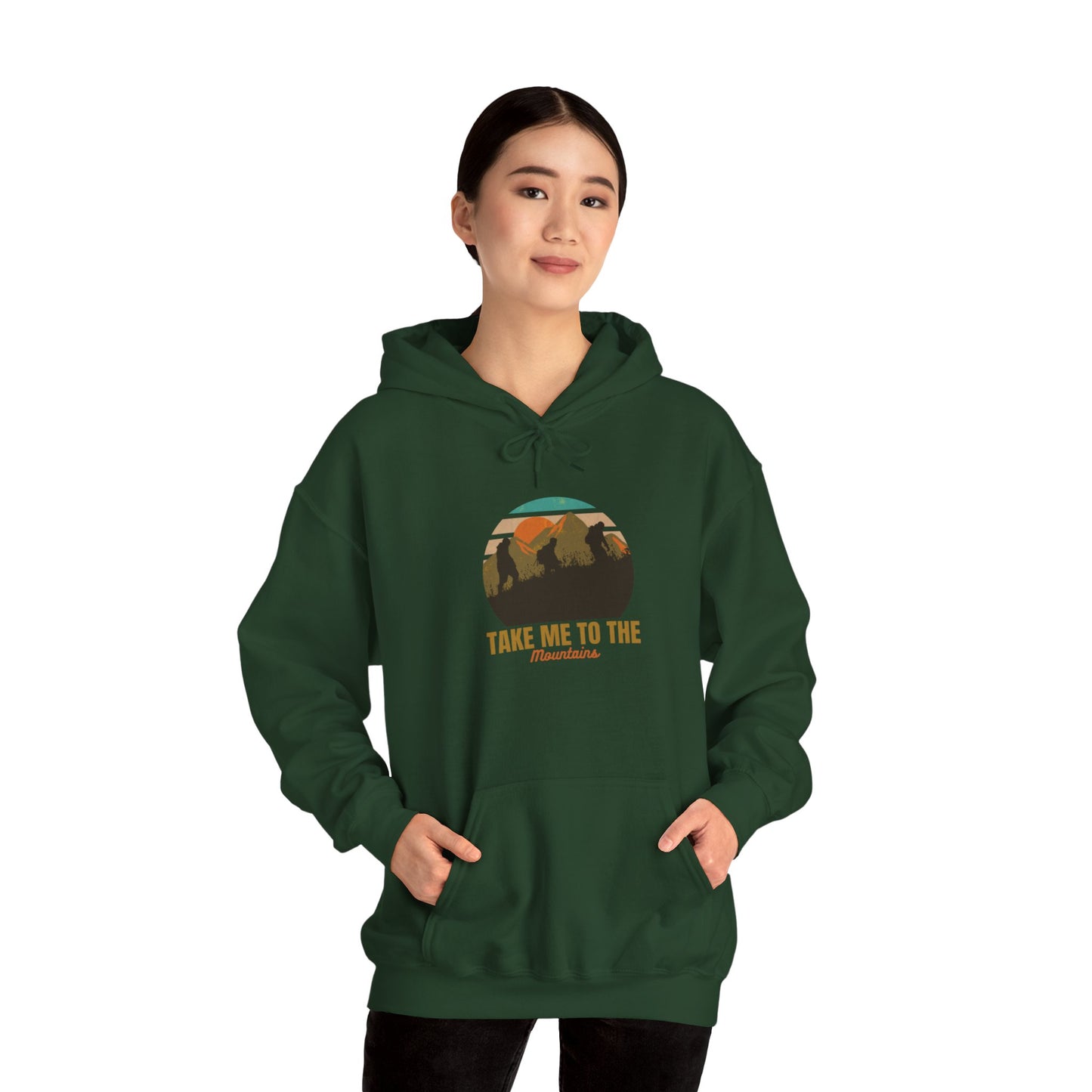 Take Me To The Mountains Unisex Heavy Blend™ Hooded Sweatshirt