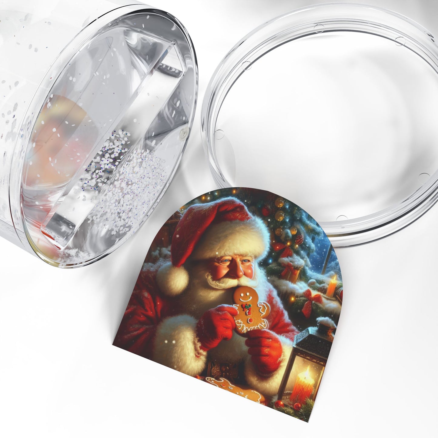 Sweet Moments: Santa and Gingerbread Snow Globe