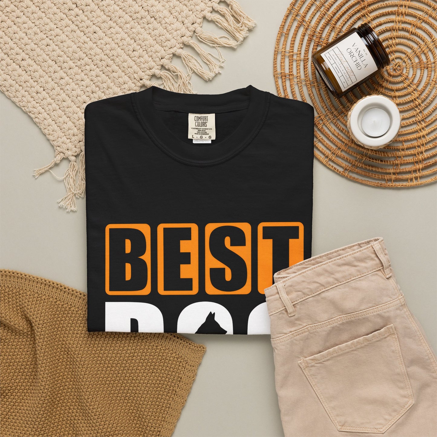 Best Dog Dad Ever Unisex Garment-Dyed T-shirt