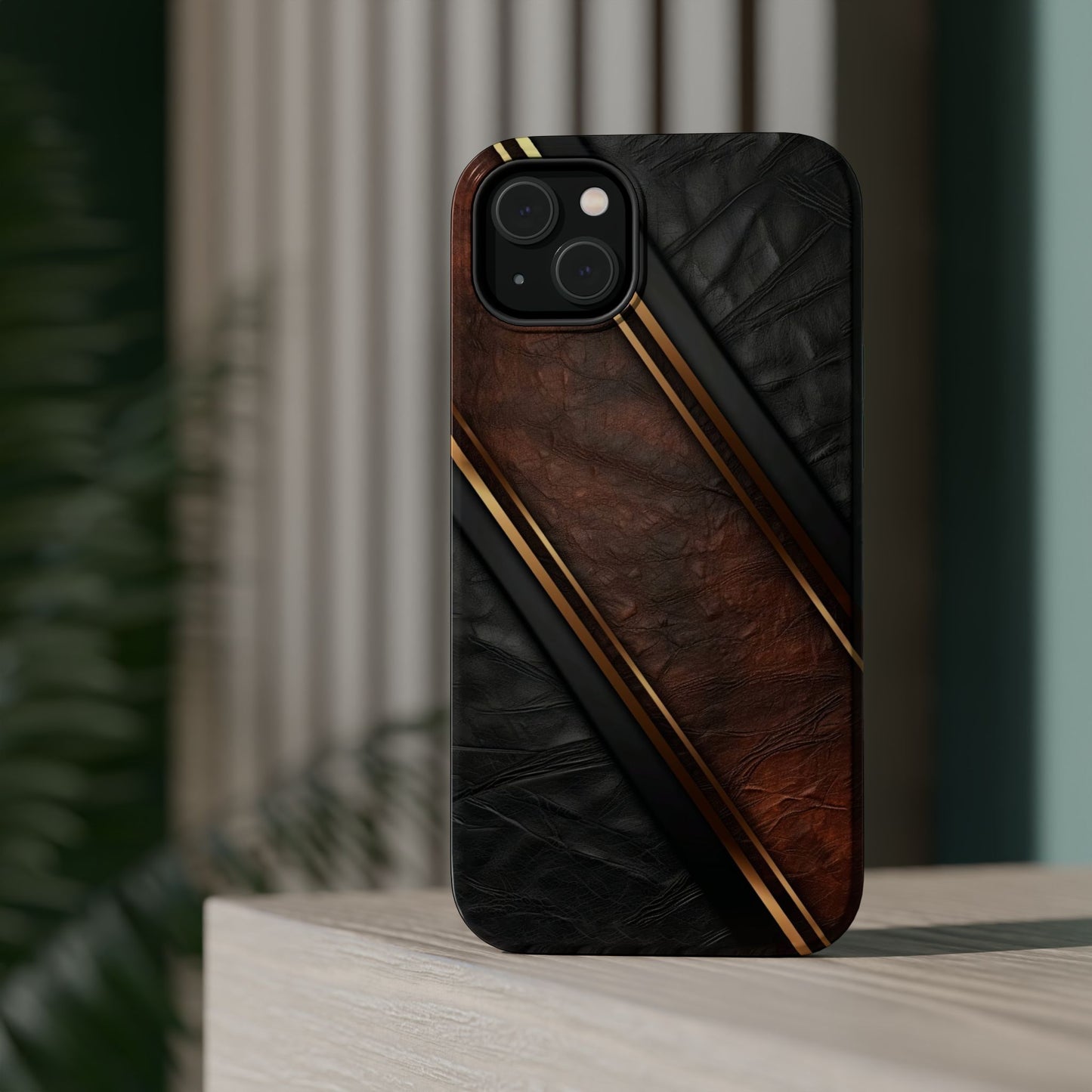 Stylish Leather Texture Magnetic Tough Cases