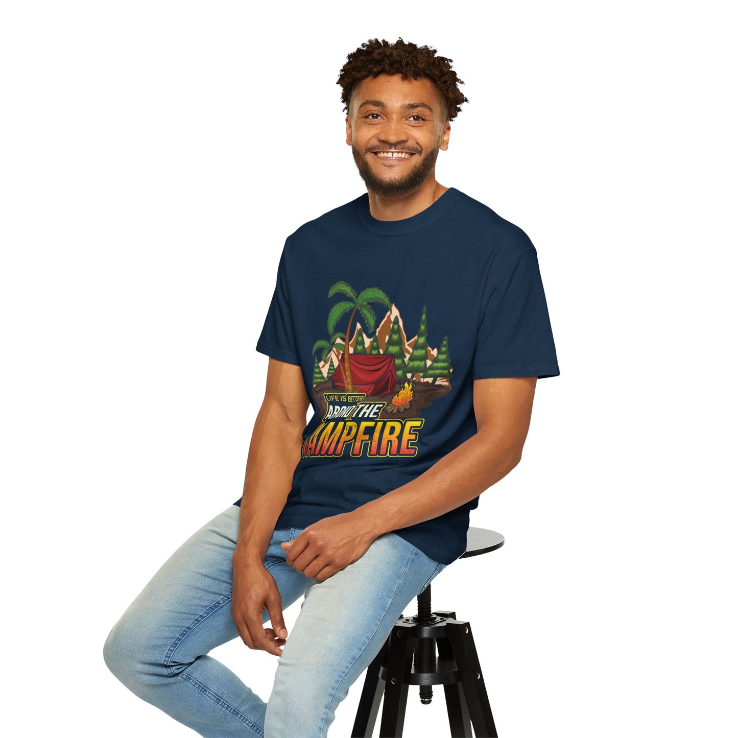 Campfire Adventure Unisex T-Shirt - Life is Better Around the Campfire