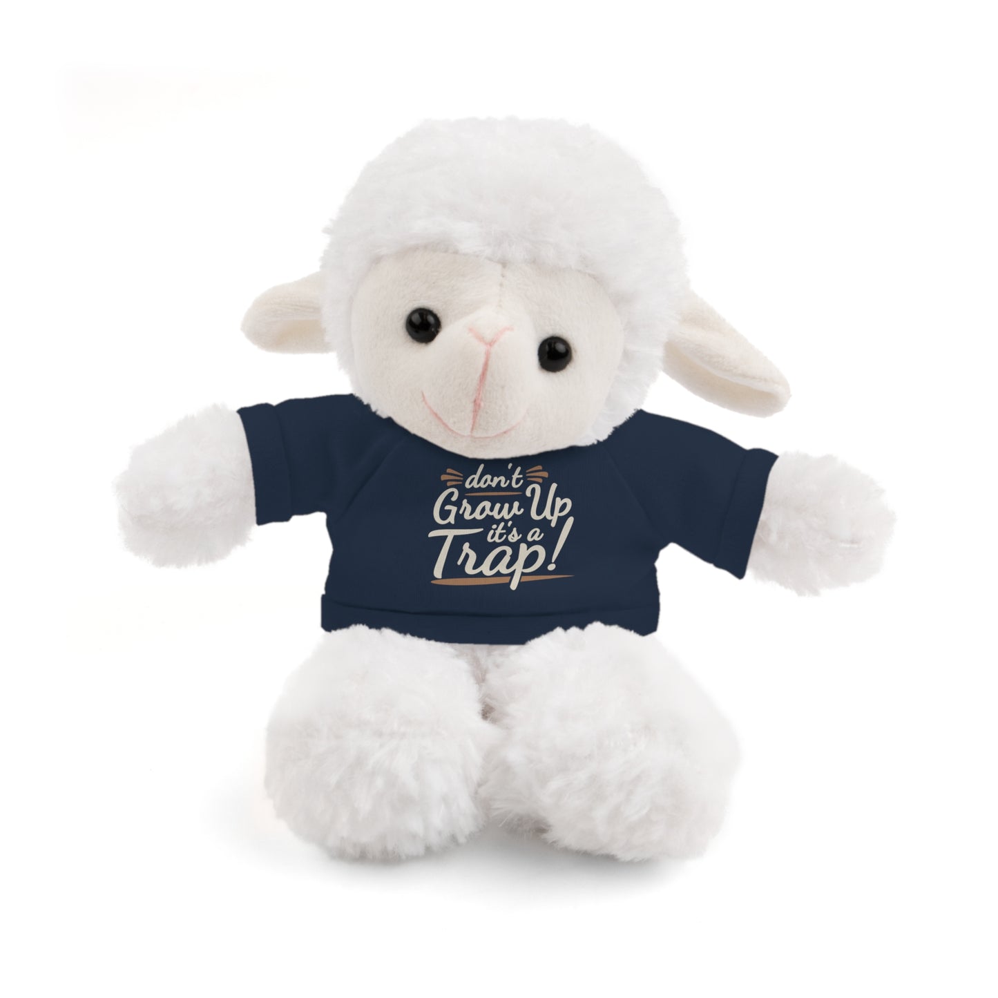 Cute Stuffed Bear with Humor Tee, Fun Gift for Kids, Don't Grow Up It's a Trap!