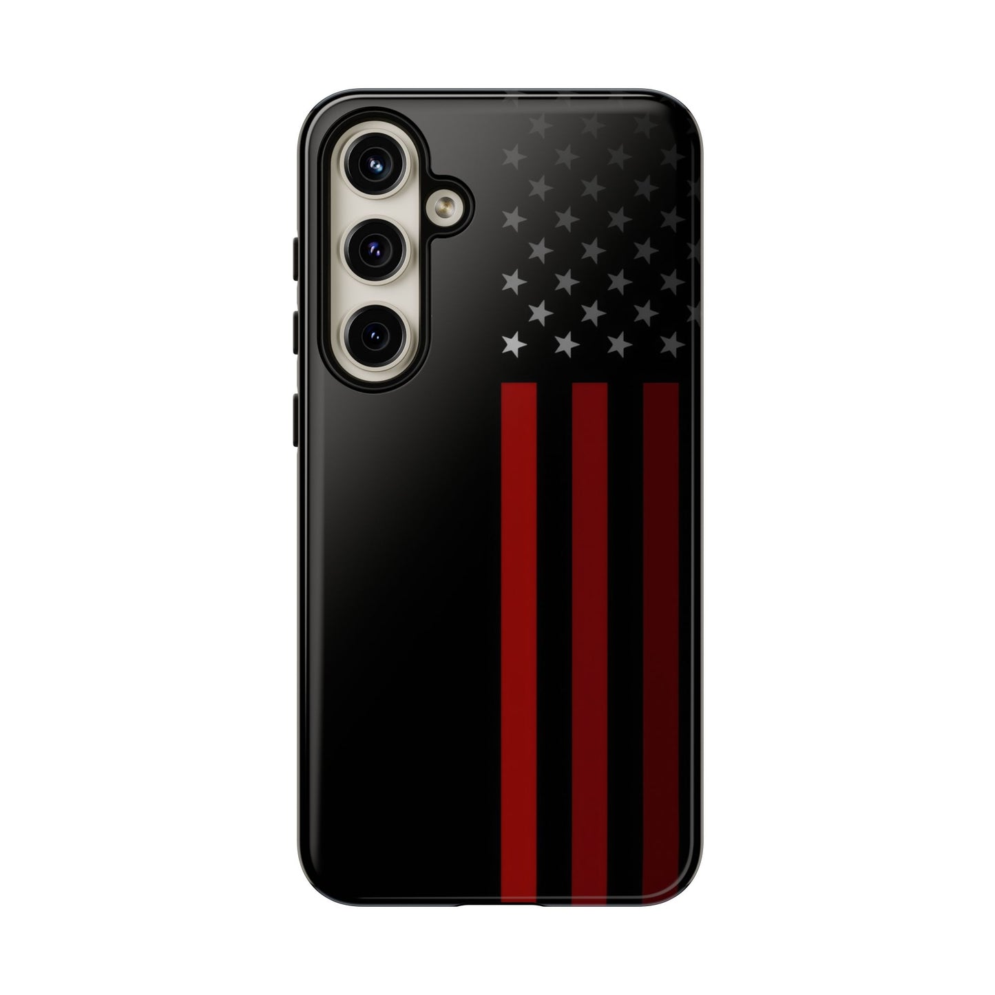 Patriotic Samsung Tough Cases, Red Line American Flag Phone Cover