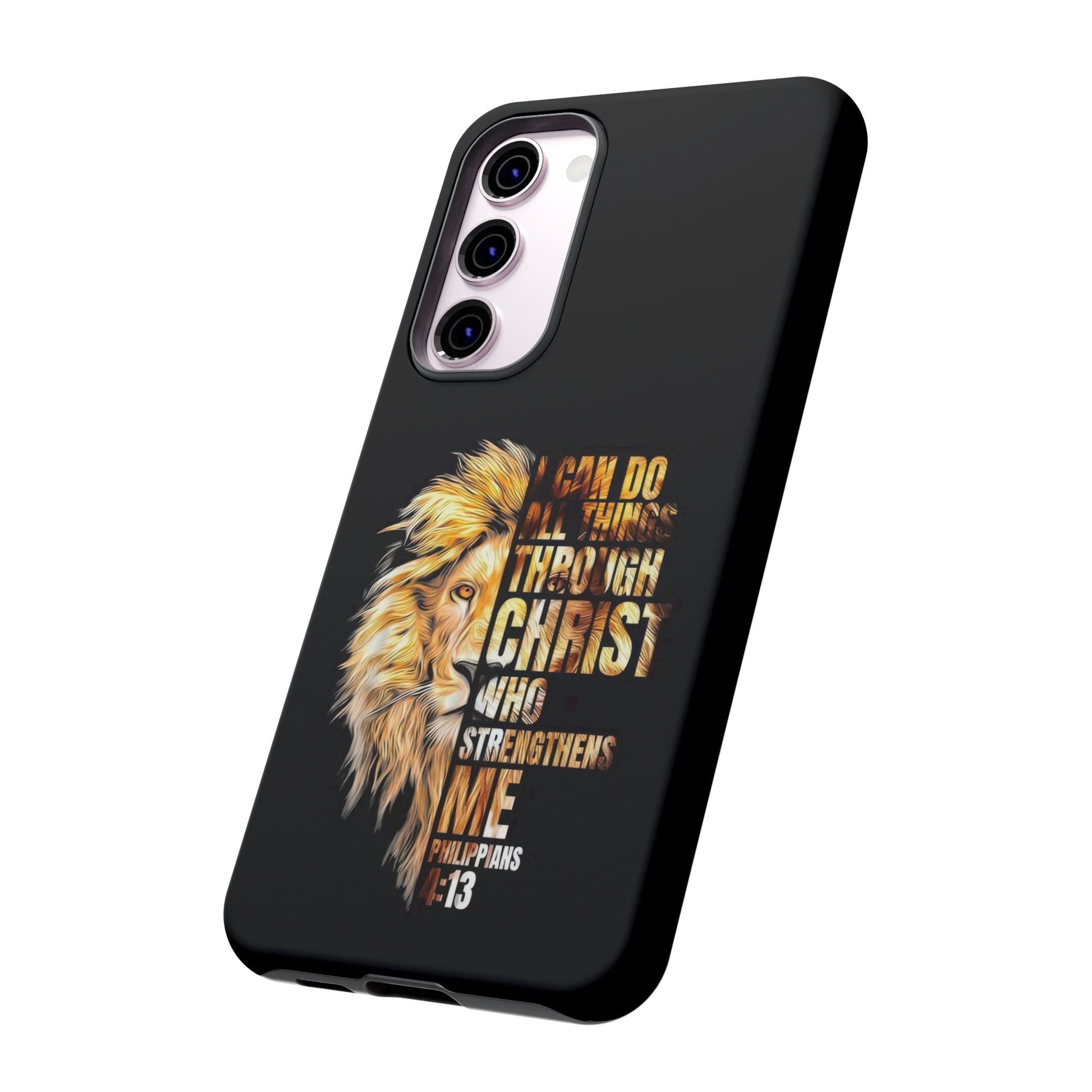 Inspirational Lion  Samsung Phone Case, Strength & Faith, Christian Accessories