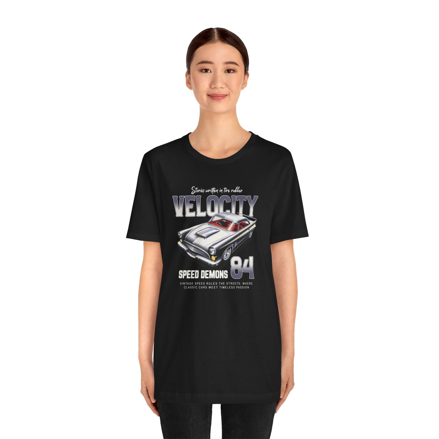 Stories Written In Tire Rubber Velocity Unisex Jersey Short Sleeve Tee