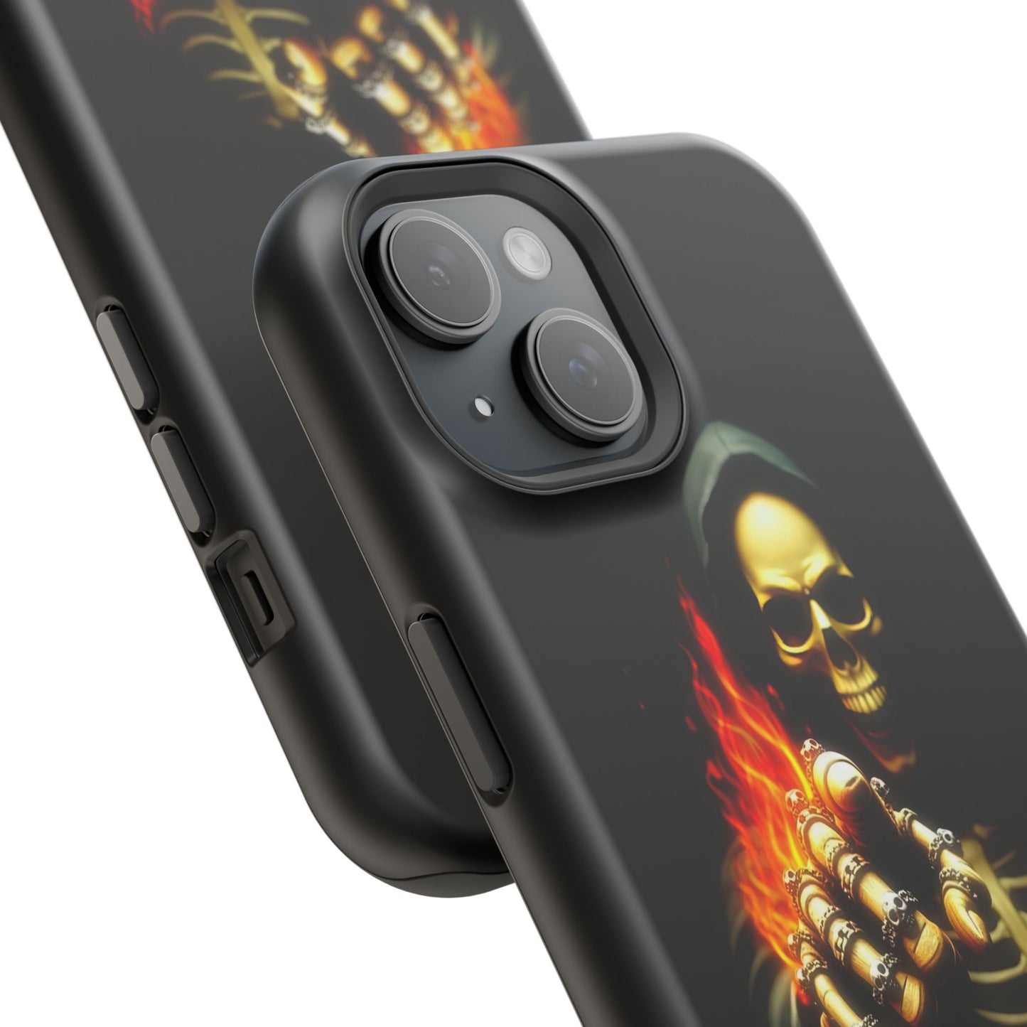 Skull Design Impact-Resistant iPhone Case, Don't Touch My Phone