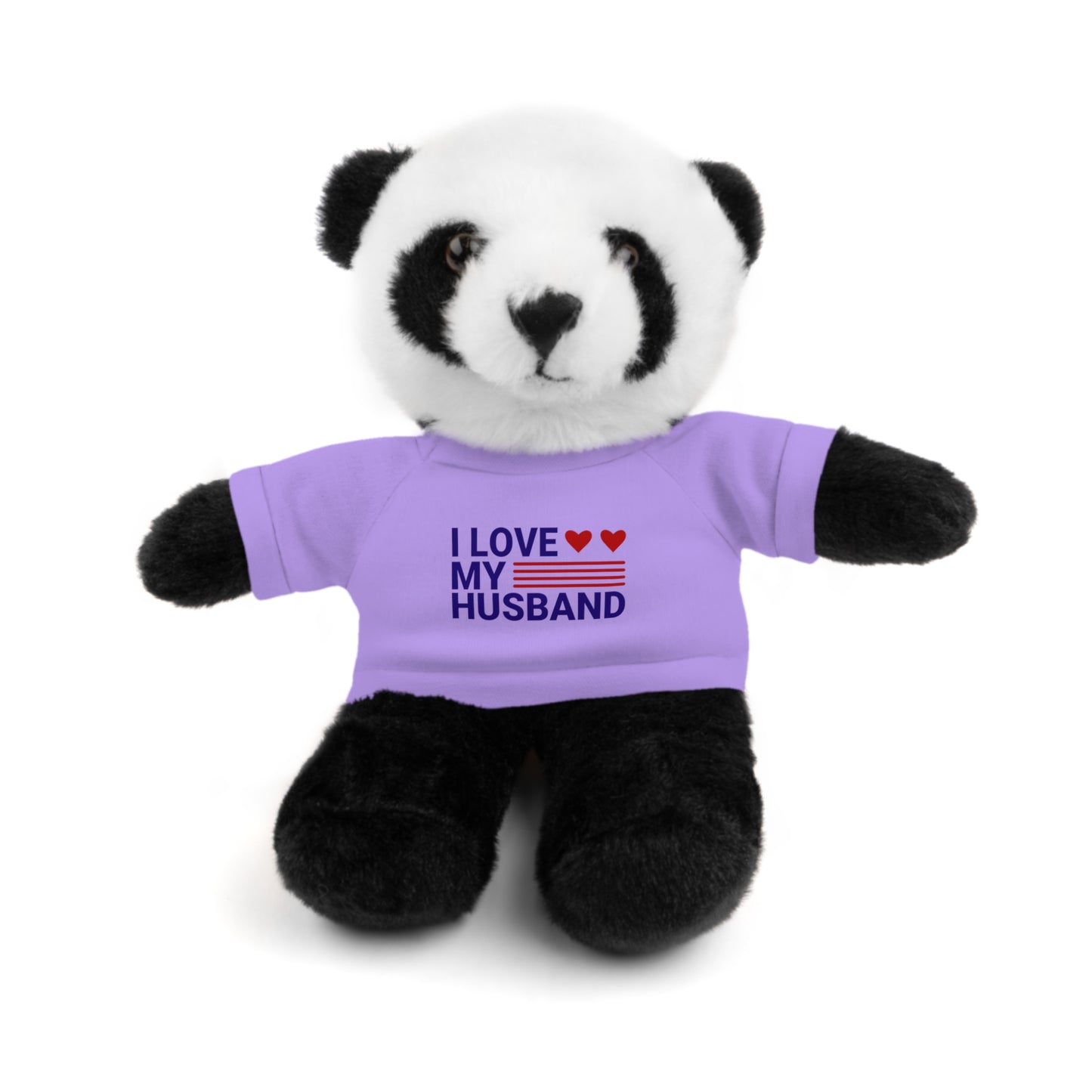 Stuffed Animal with "I love my husband" Tee, Gift for husband