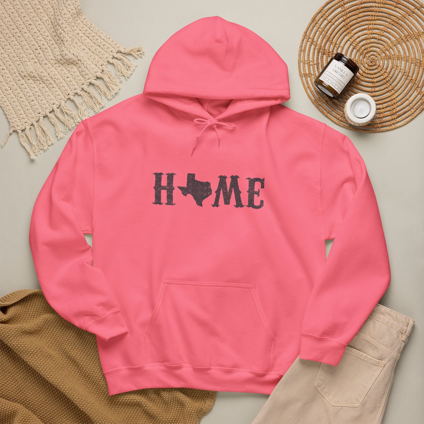 Texas Home Unisex Heavy Blend Hoodie | Cozy State Pride Sweatshirt