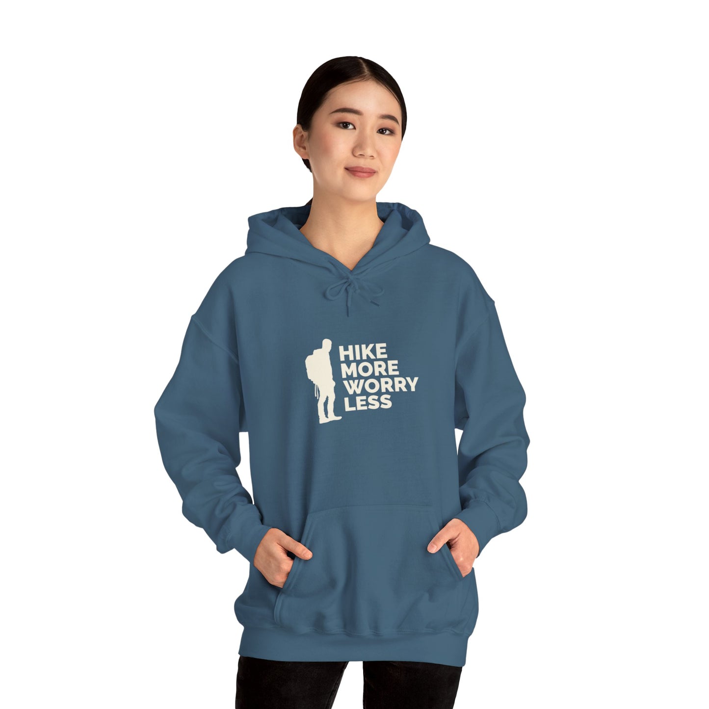 Hike More Worry Less Unisex Heavy Blend™ Hooded Sweatshirt