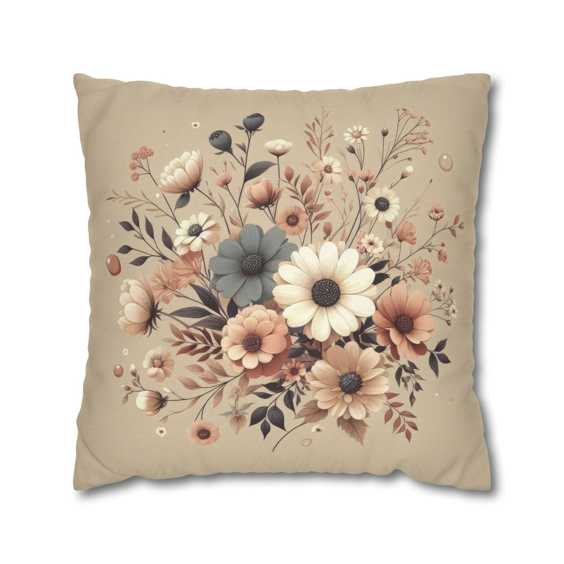 Cozy Pastels Spun Polyester Square Pillowcase