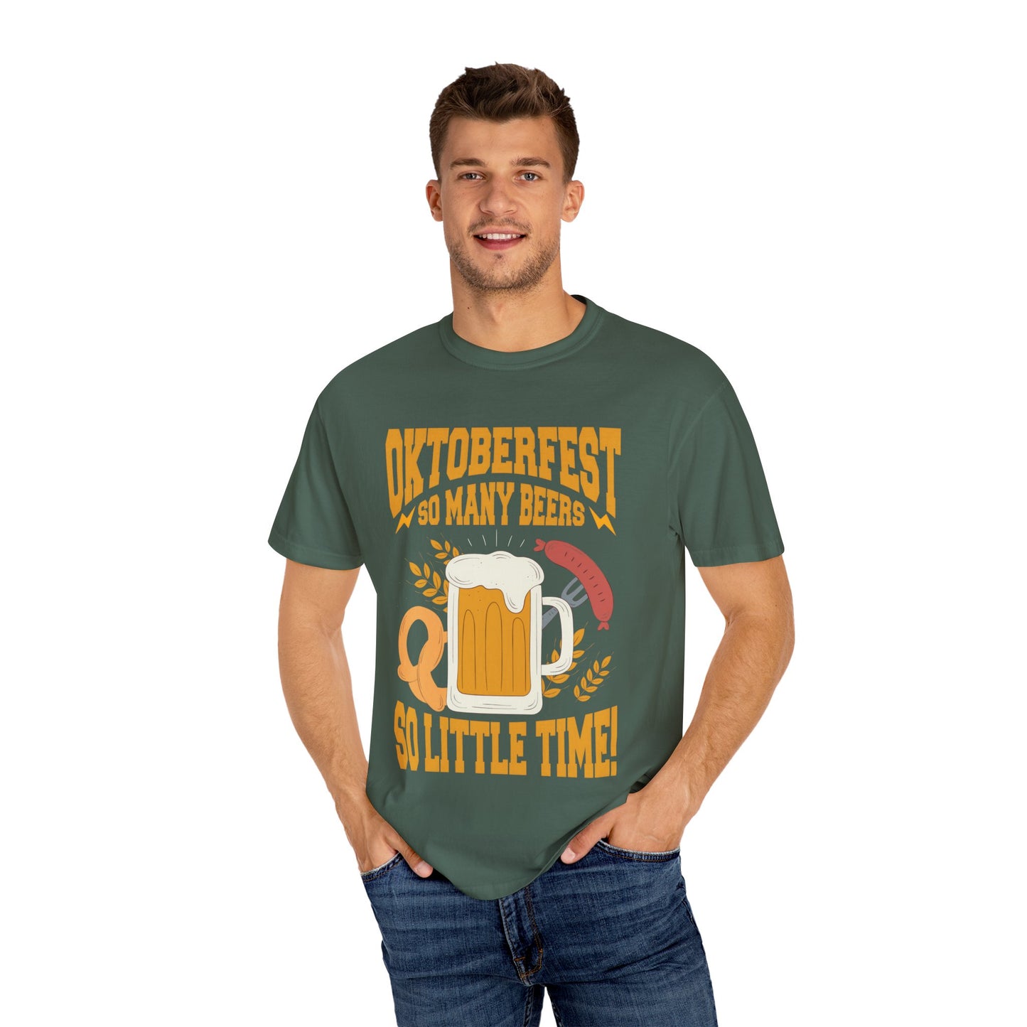 Oktoberfest Graphic Unisex T-Shirt - Celebrate with Beer & Pretzels