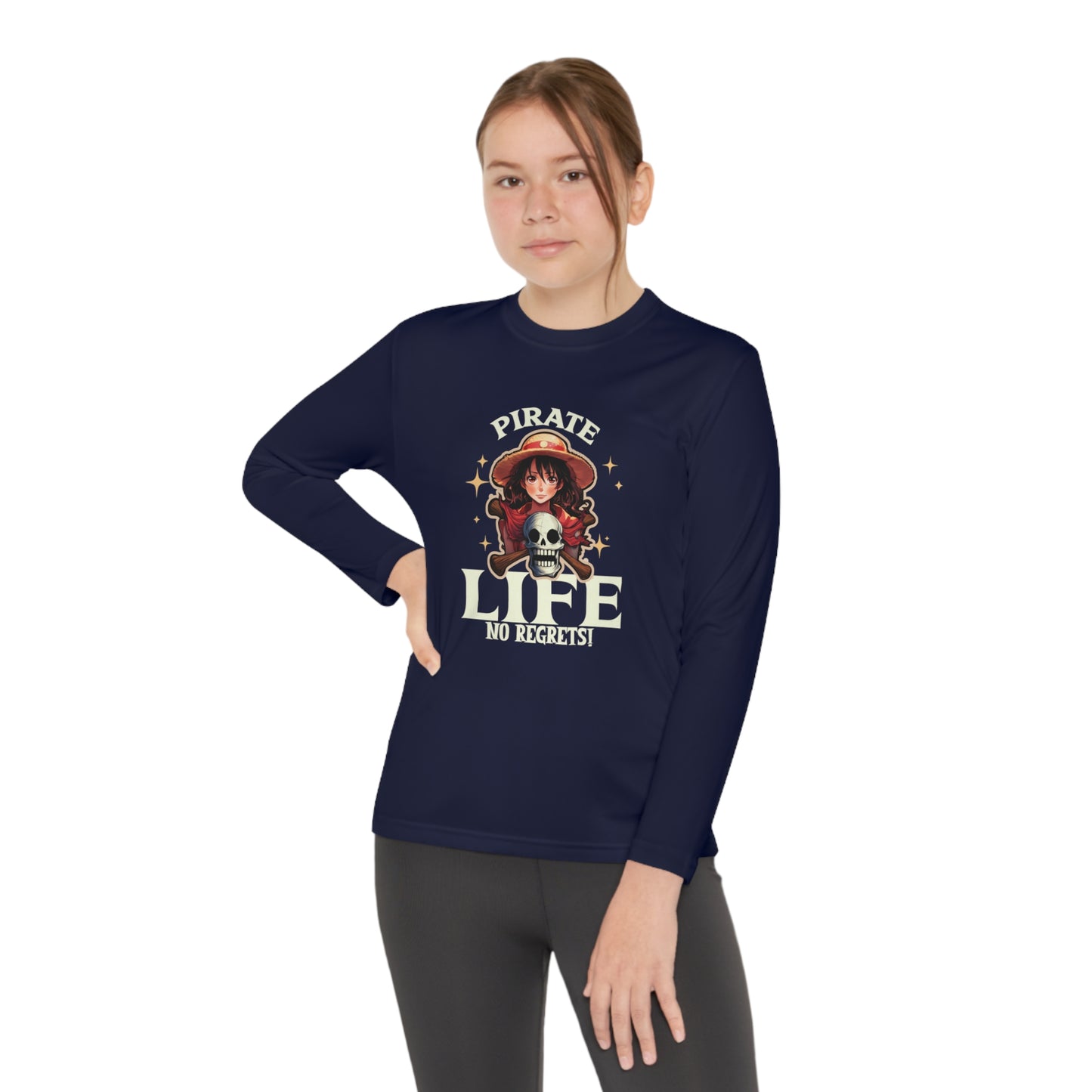 Pirate Life No Regrets Youth Long Sleeve Competitor Tee