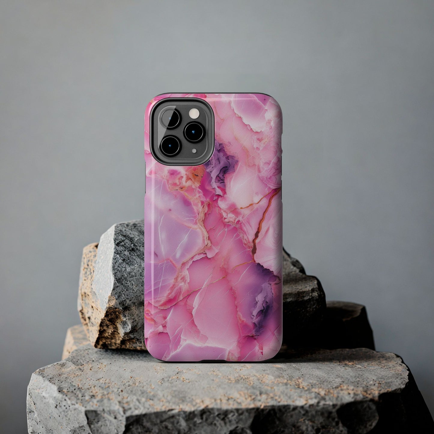 Pink Marble Tough Cases for iPhone, Stylish Protective Covers