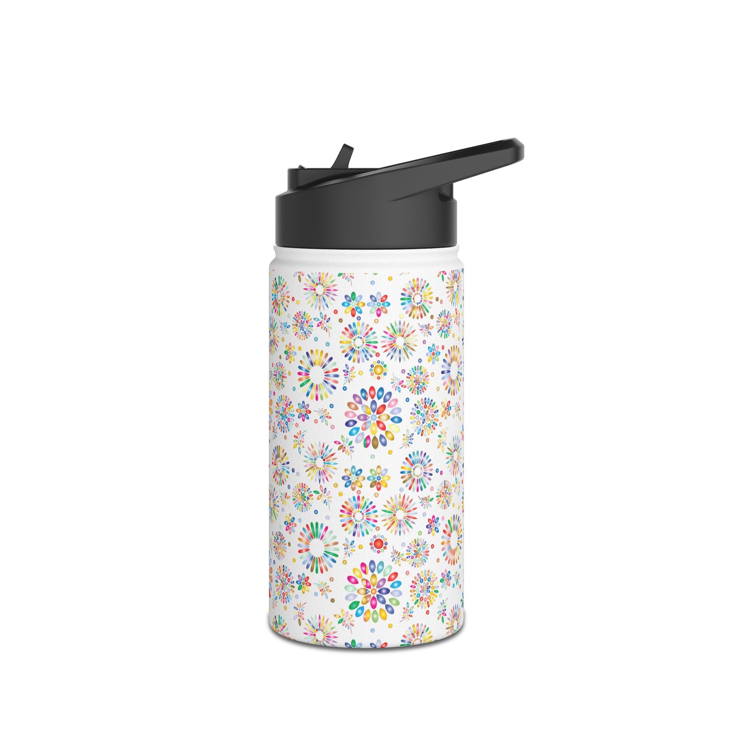 Vibrant Vibes Stainless Steel Water Bottle, Standard Lid