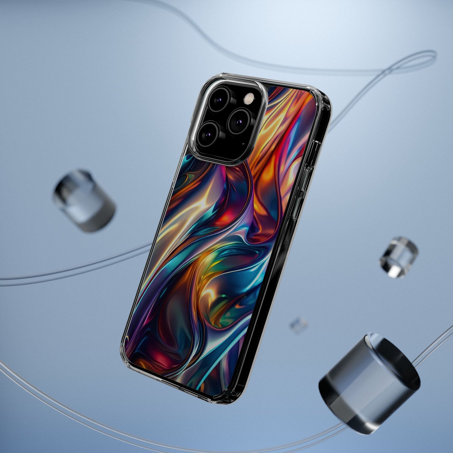 Colorful Clear Case for iPhone – Abstract Art Design