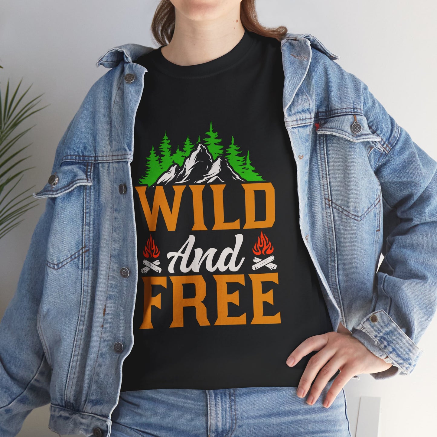 Wild and Free Unisex Heavy Cotton Tee - Perfect for Adventure Lovers