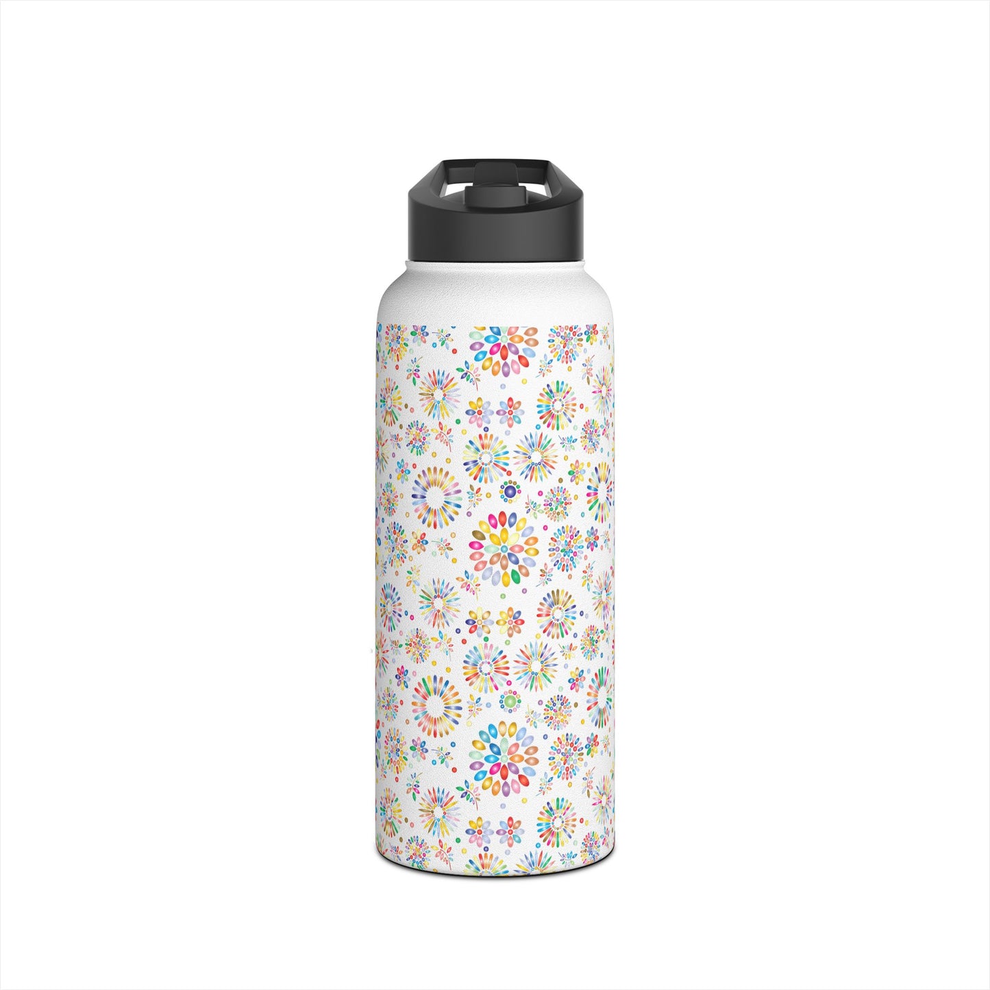 Vibrant Vibes Stainless Steel Water Bottle, Standard Lid