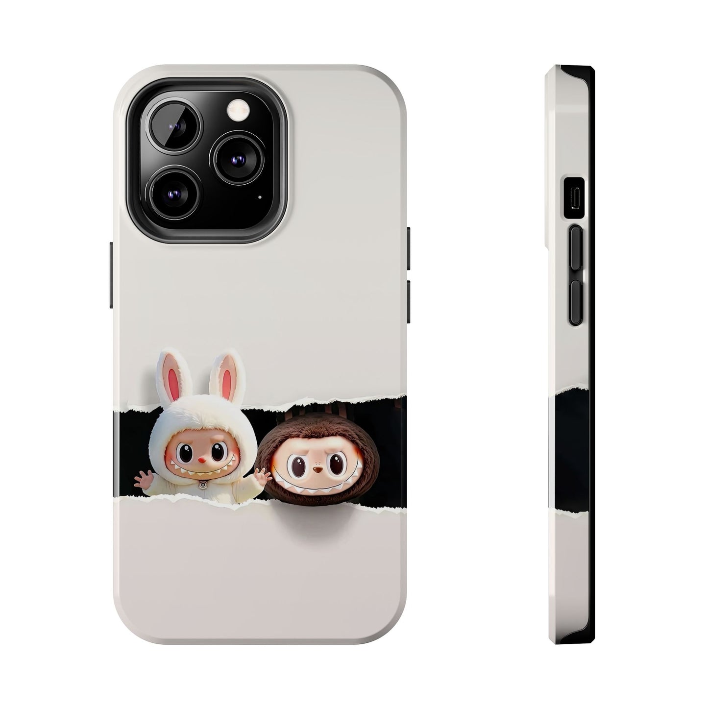 The Monsters Tough Case for iPhone Models and Variations – Dual Layer Protective Cover, Playful Design, Cute Mobile Accessory