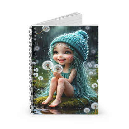 Fairy Wishes Notebook, Magical Dandelion Ruled Journal